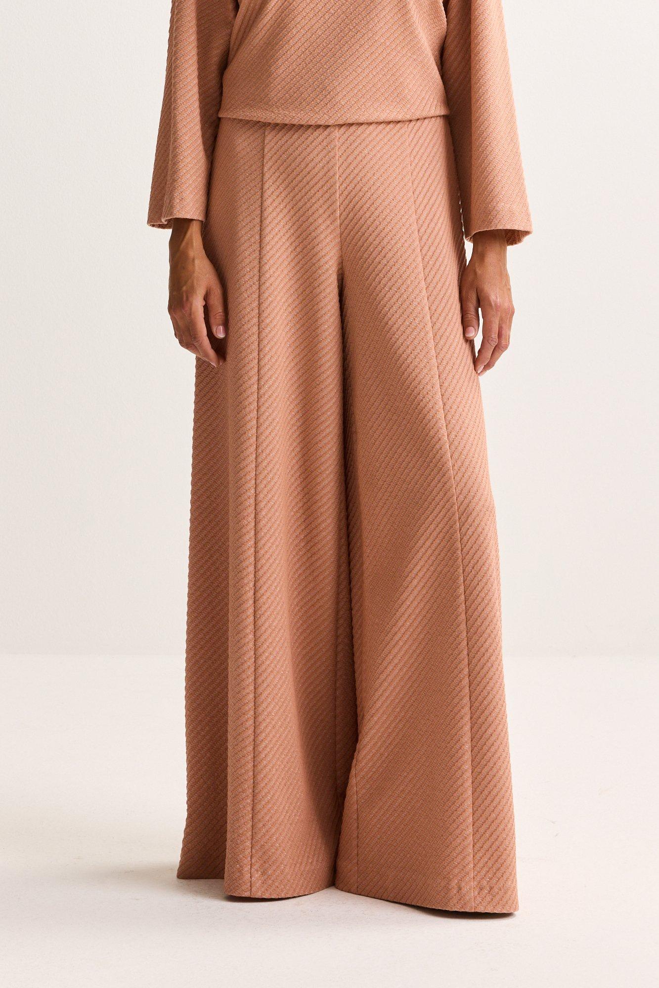 Pantalons - Pantalon large en jacquard jersey