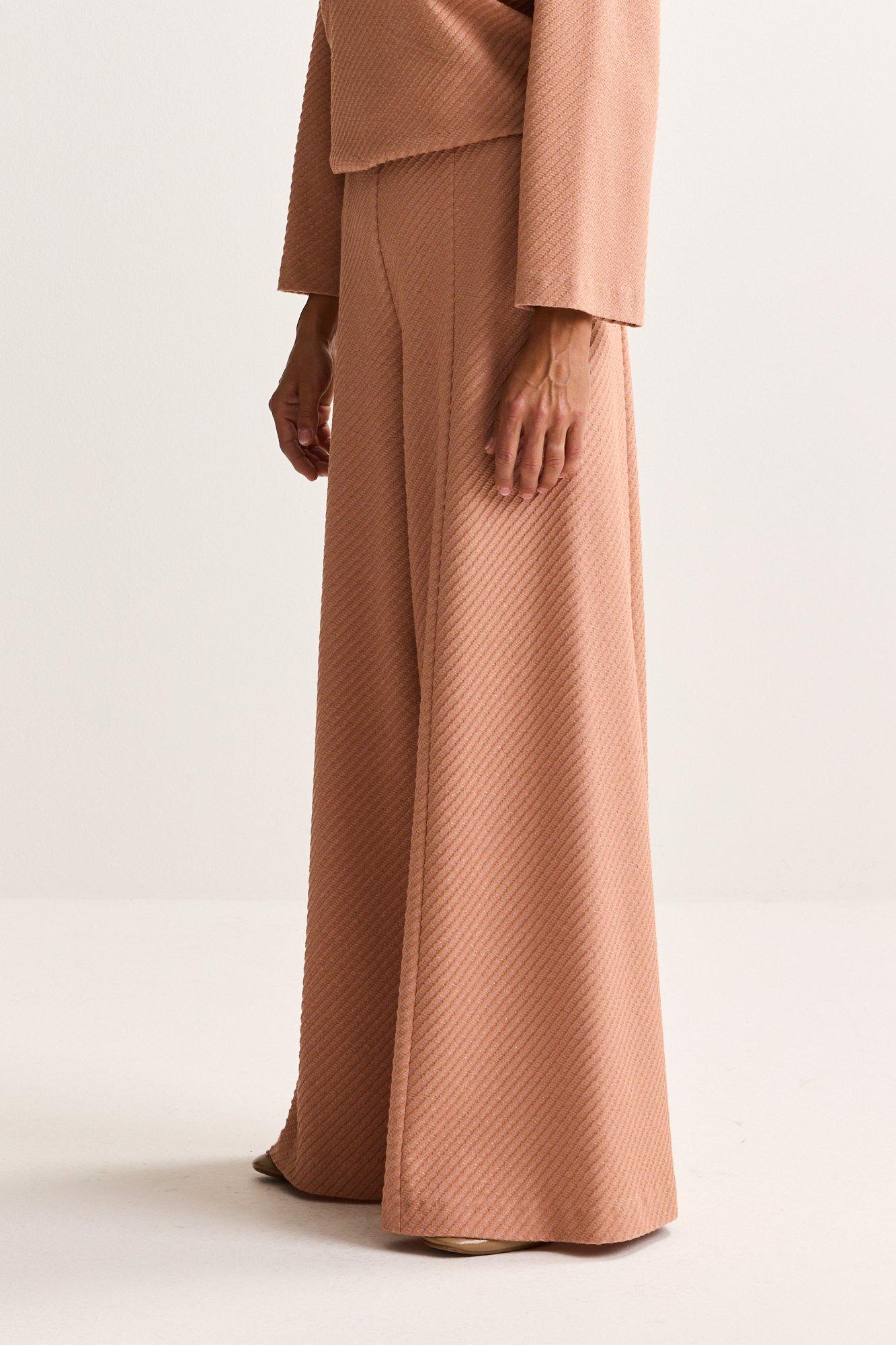 Pantalons - Pantalon large en jacquard jersey