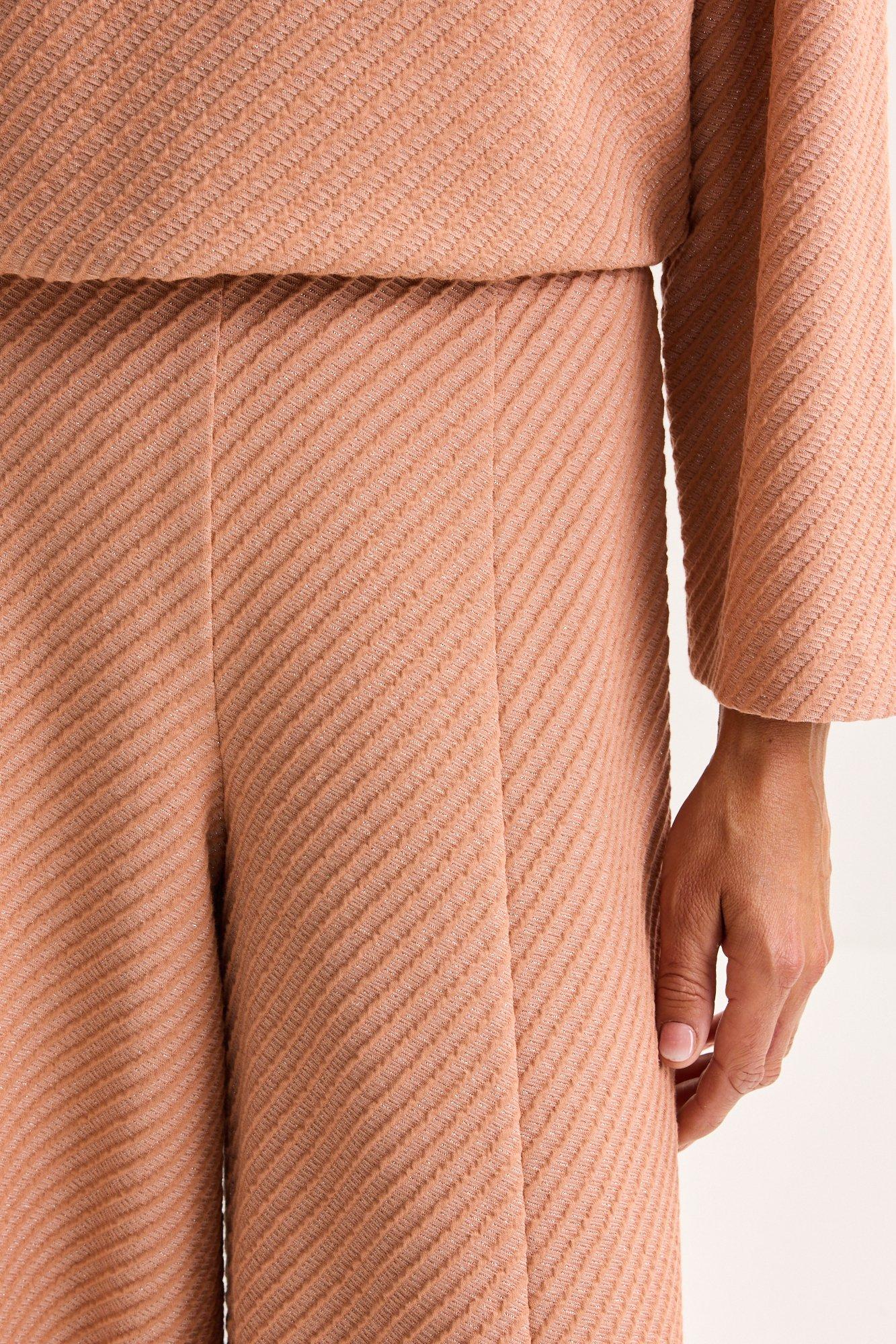 Pantalons - Pantalon large en jacquard jersey