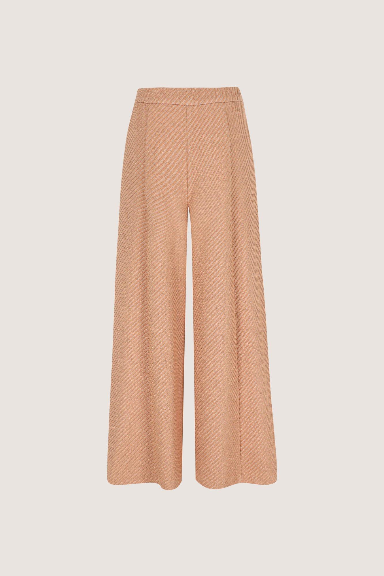 Broeken - Wijde broek in jersey jacquard