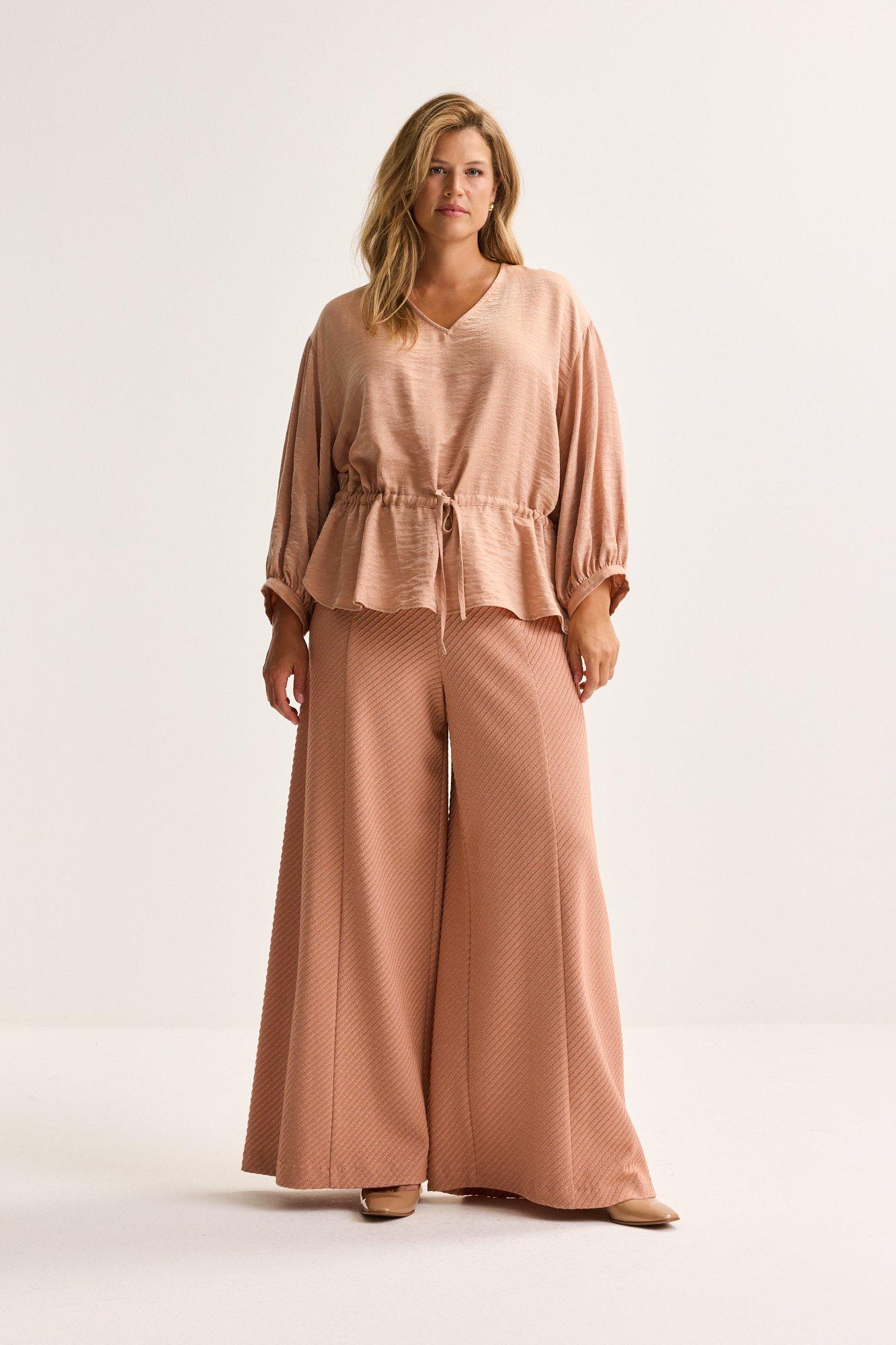 Hemden - Satijnen tuniek met V-hals