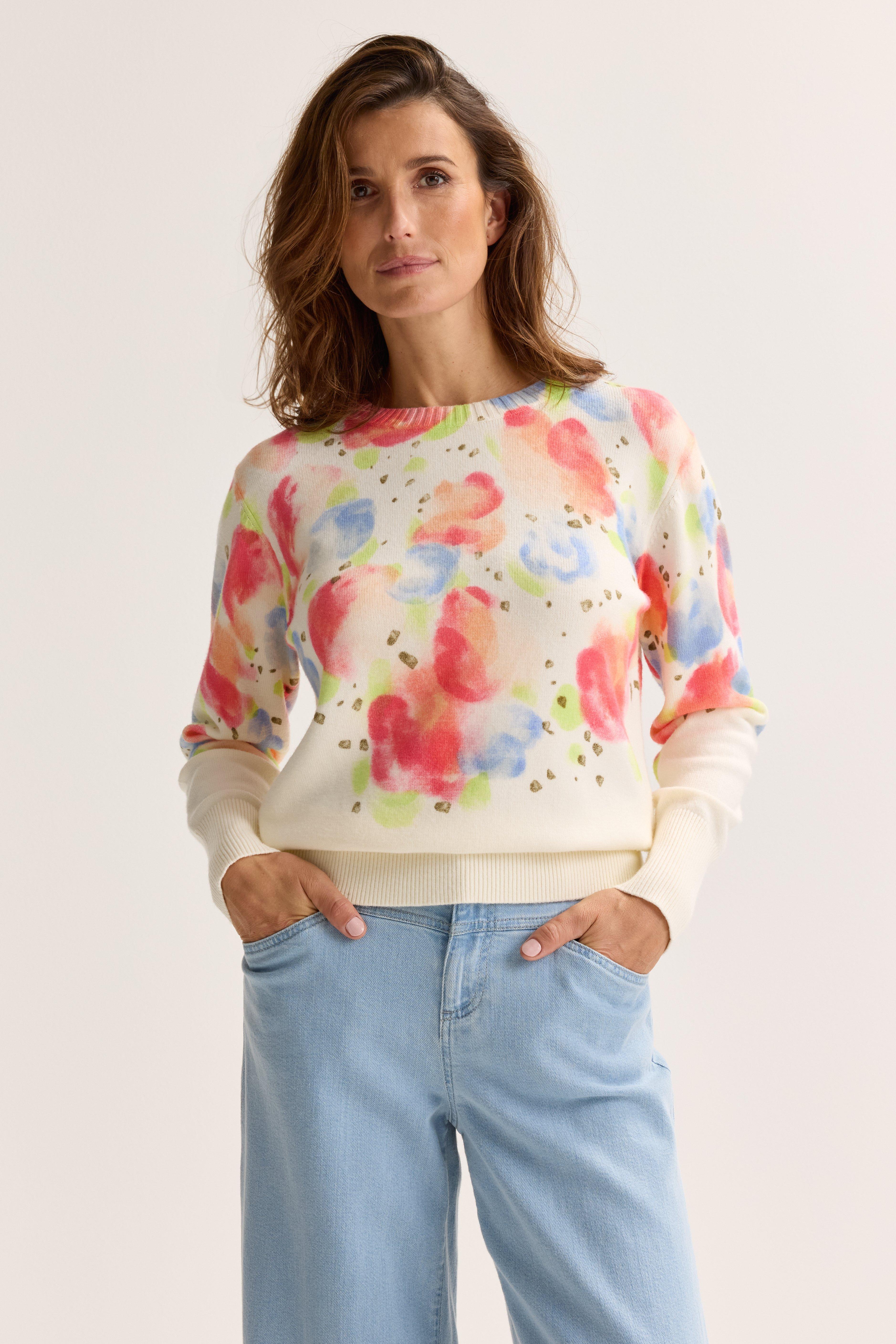 Mayerline Printtrui Met Ronde Hals