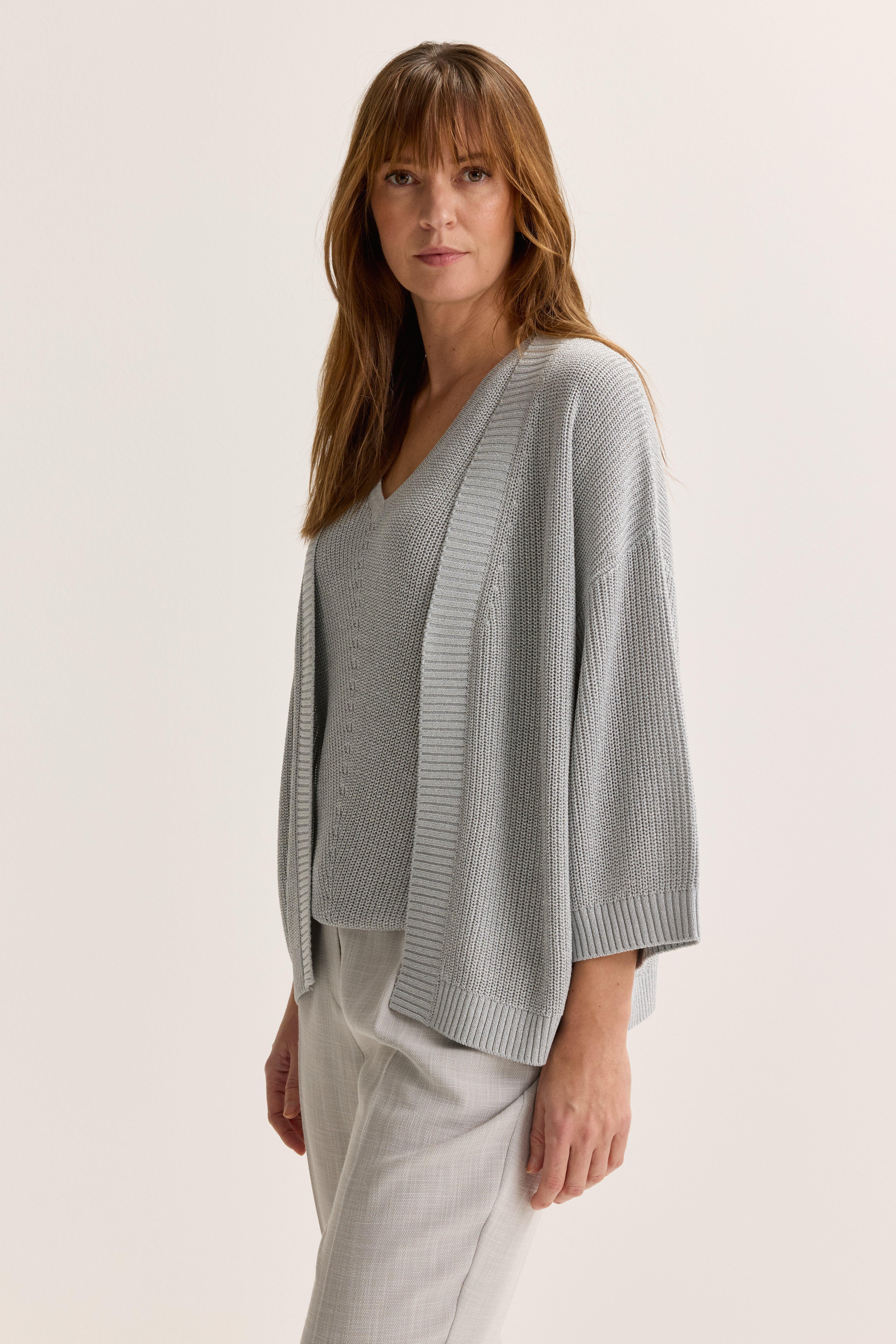 Cardigan - A-lijncardigan met lurex