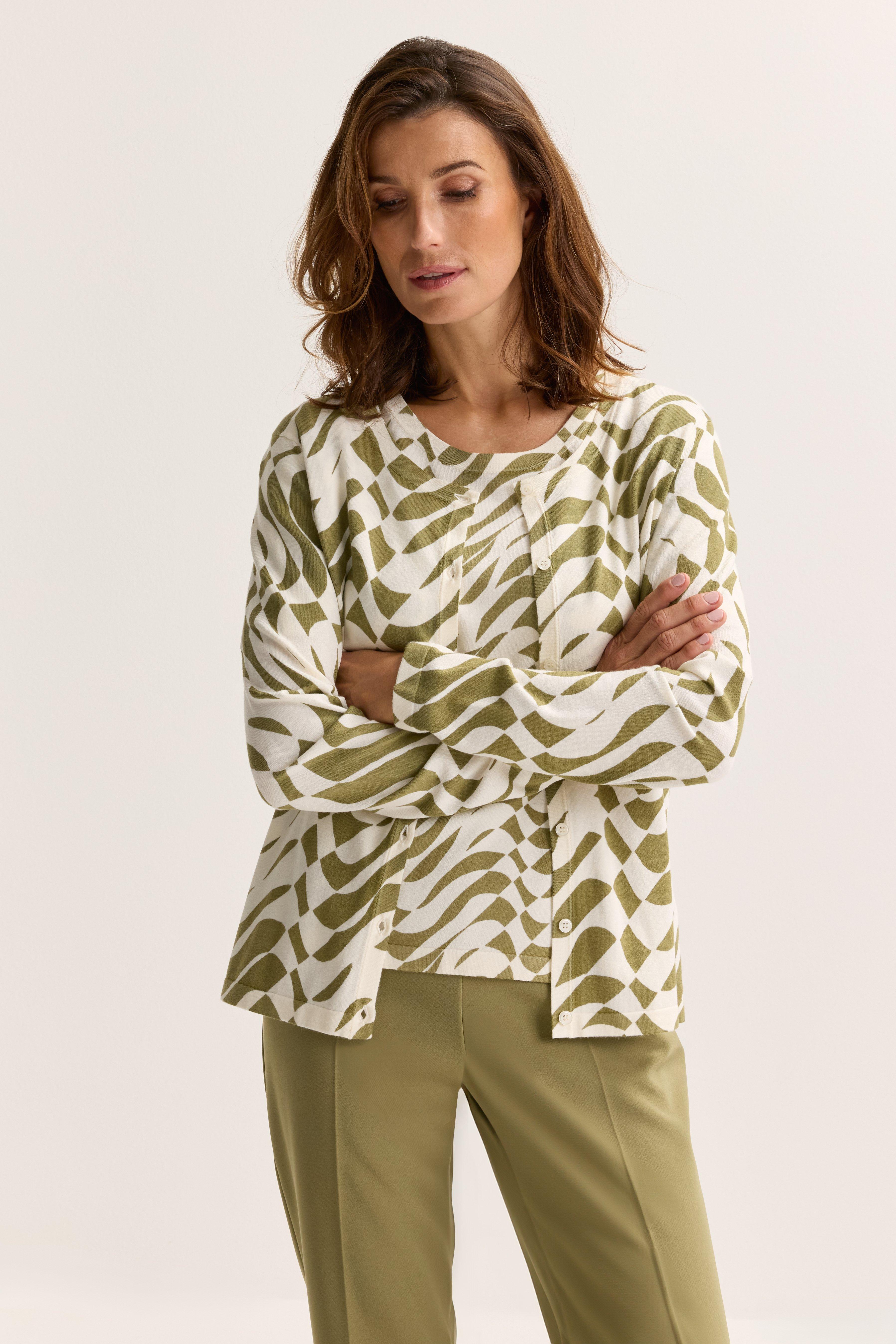 Mayerline Printcardigan Met Ronde Hals