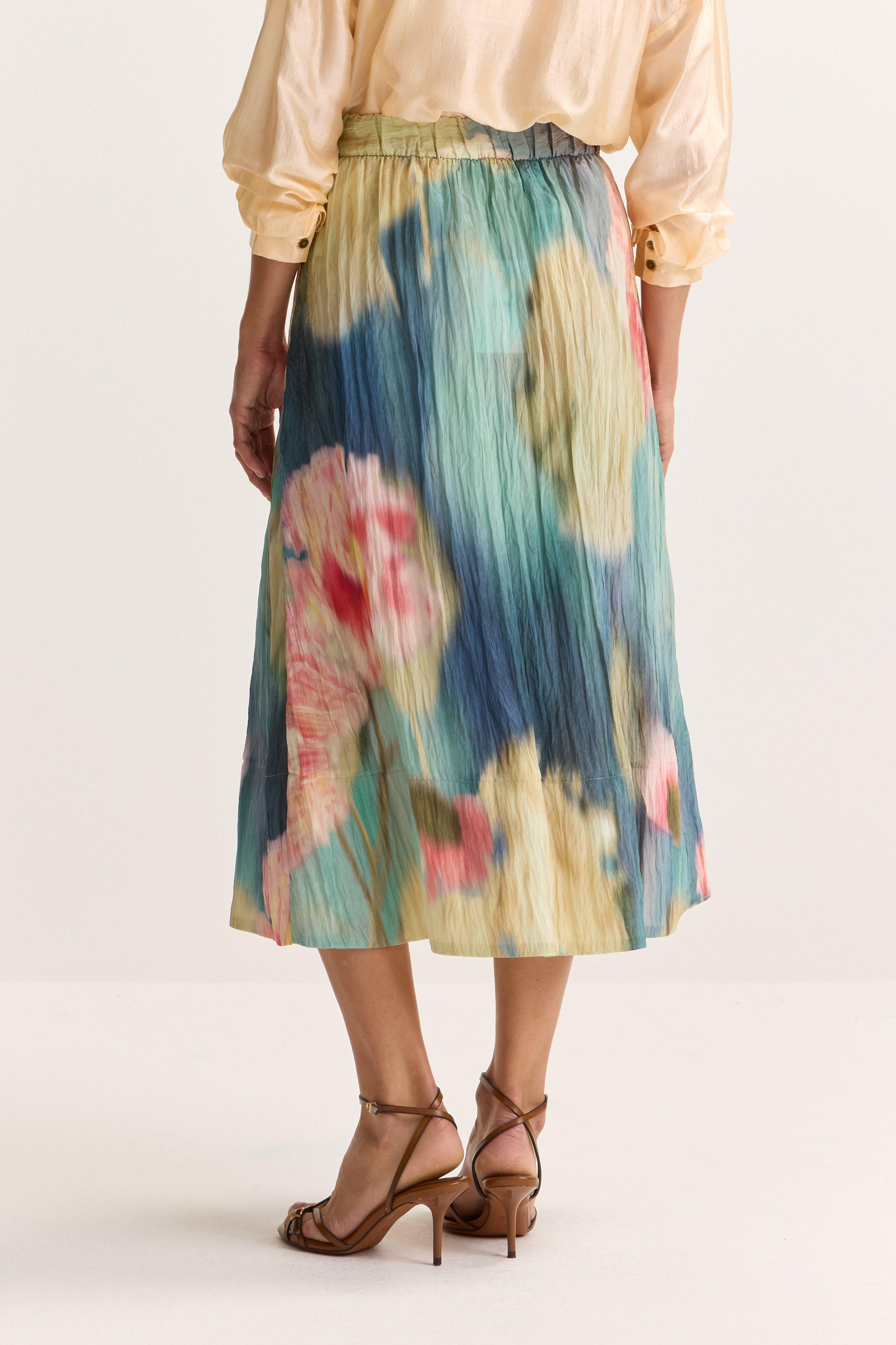 Jupes - Jupe crinkle &agrave; pinces