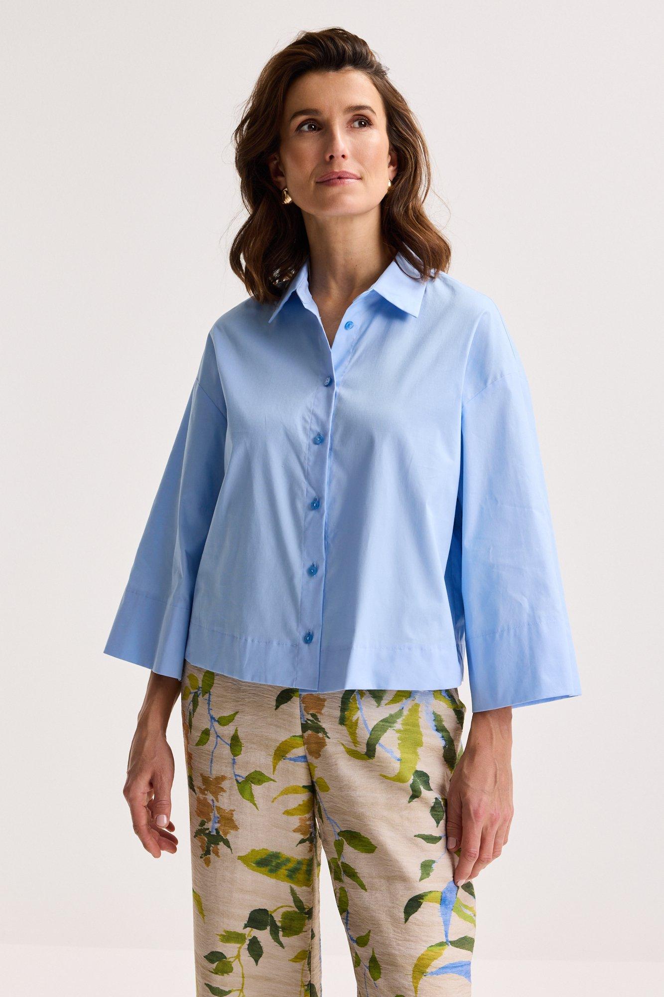 Chemise ample en popeline