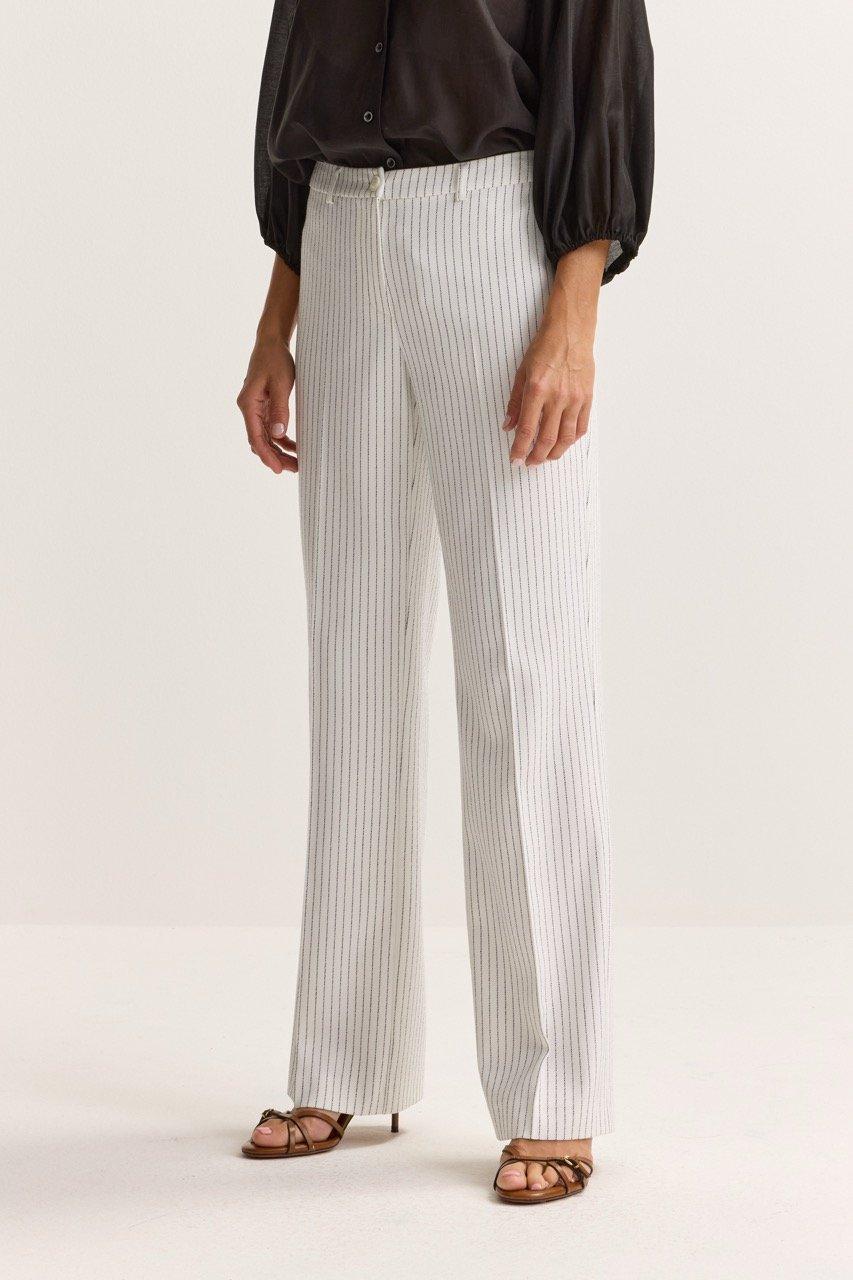 Broeken - Twill broek met tennisstreep