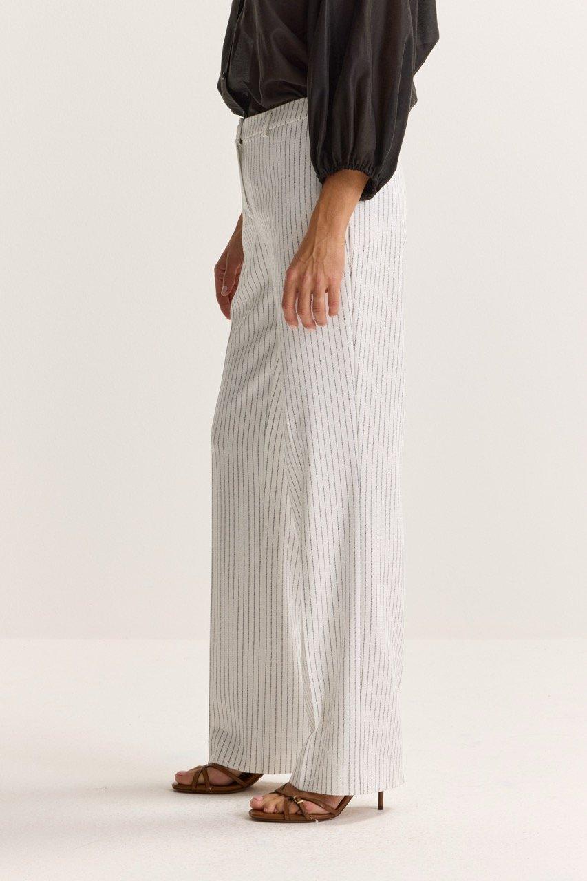 Broeken - Twill broek met tennisstreep