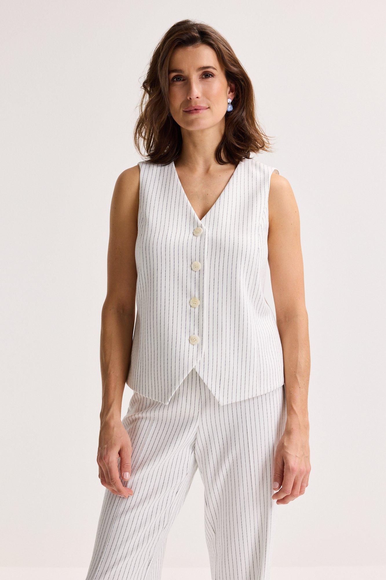 Gilet &agrave; rayures tennis