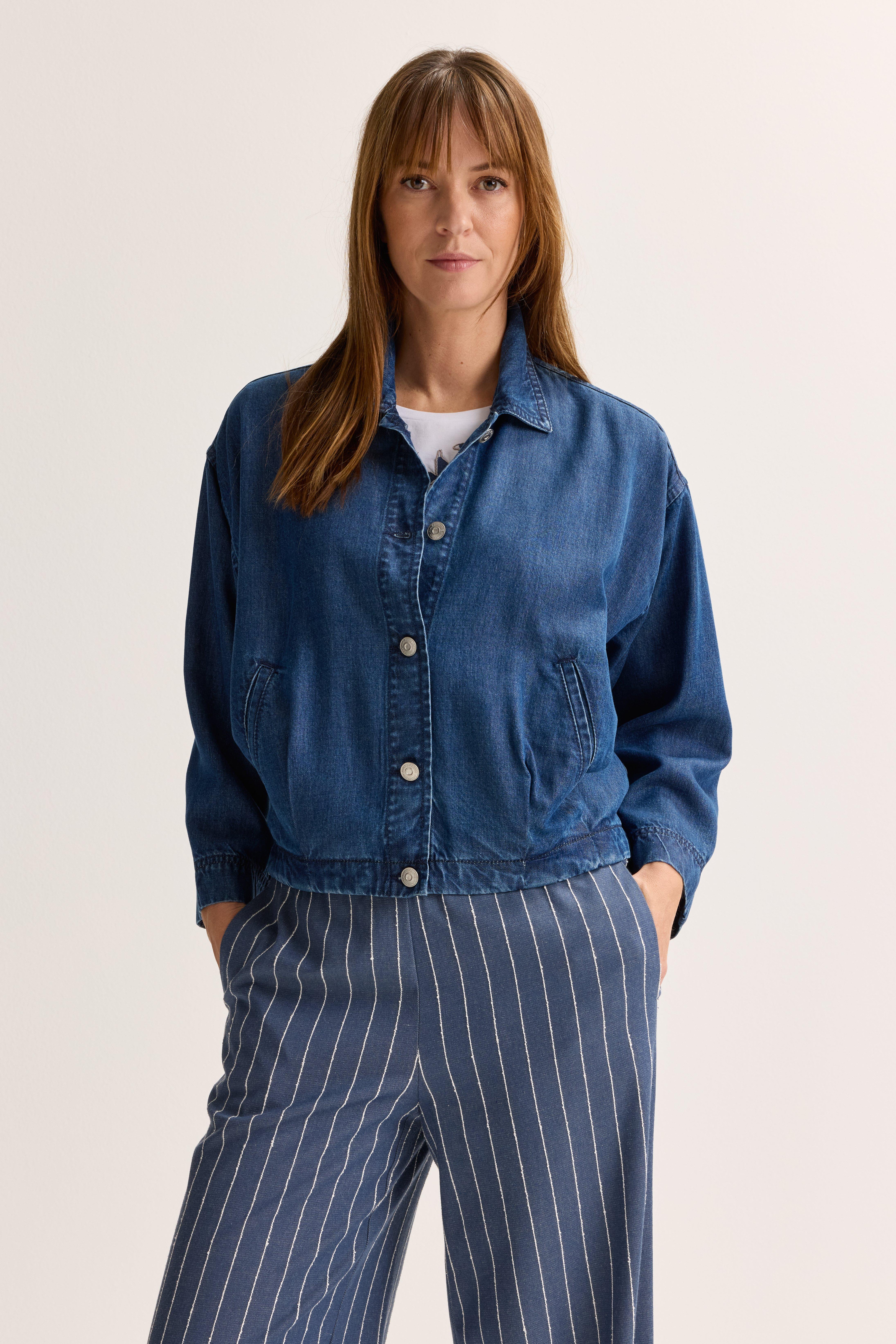 Veste denim en lyocell