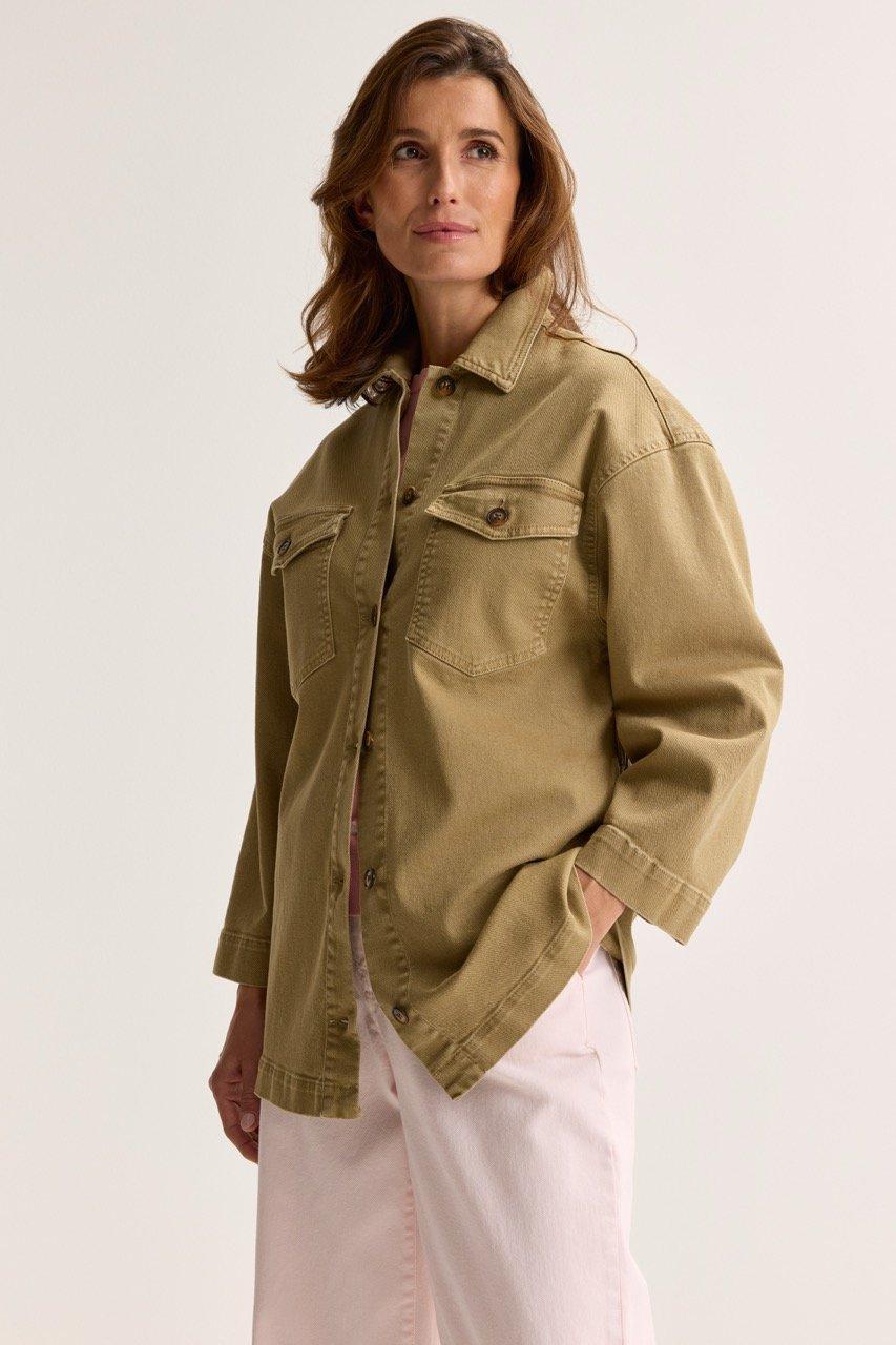 Veste en denim color&eacute; stretch