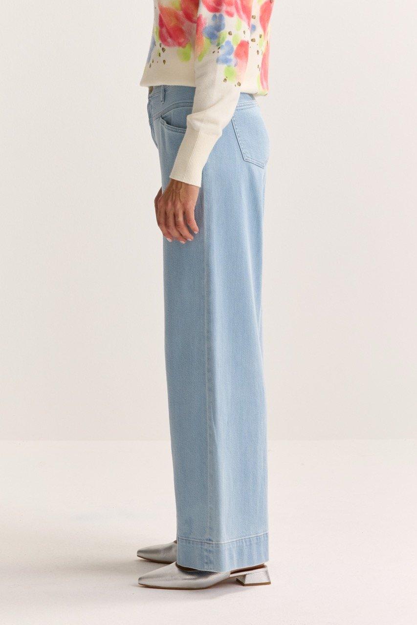 Pantalons - Jeans &eacute;vas&eacute; en denim stretch