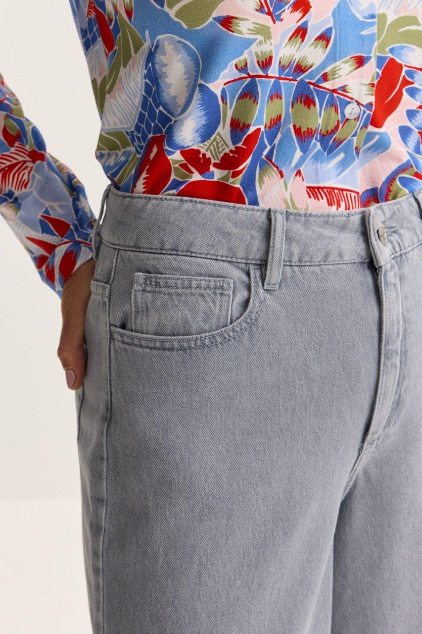 Broeken - Wijde jeans in stretchdenim