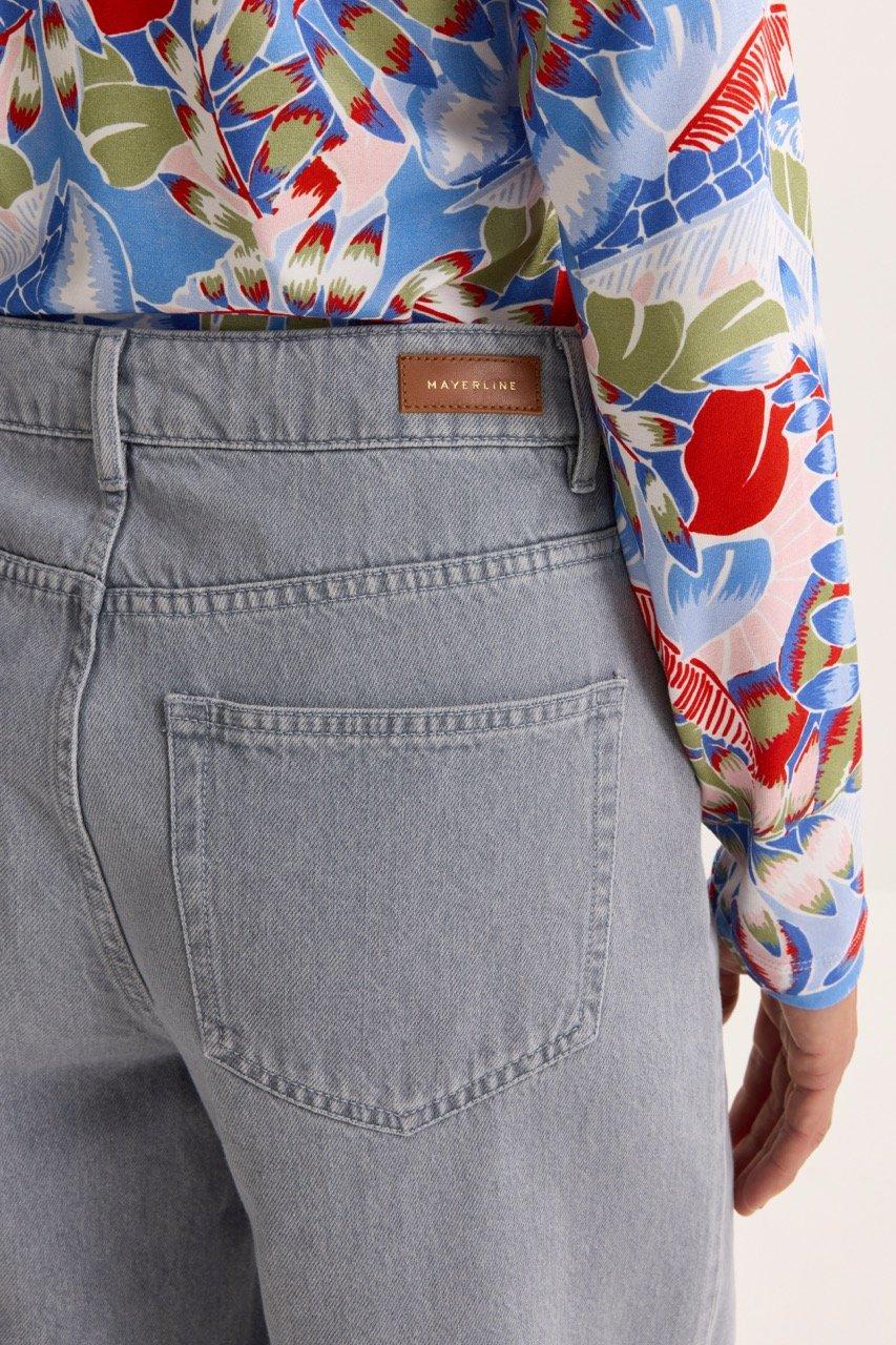 Broeken - Wijde jeans in stretchdenim