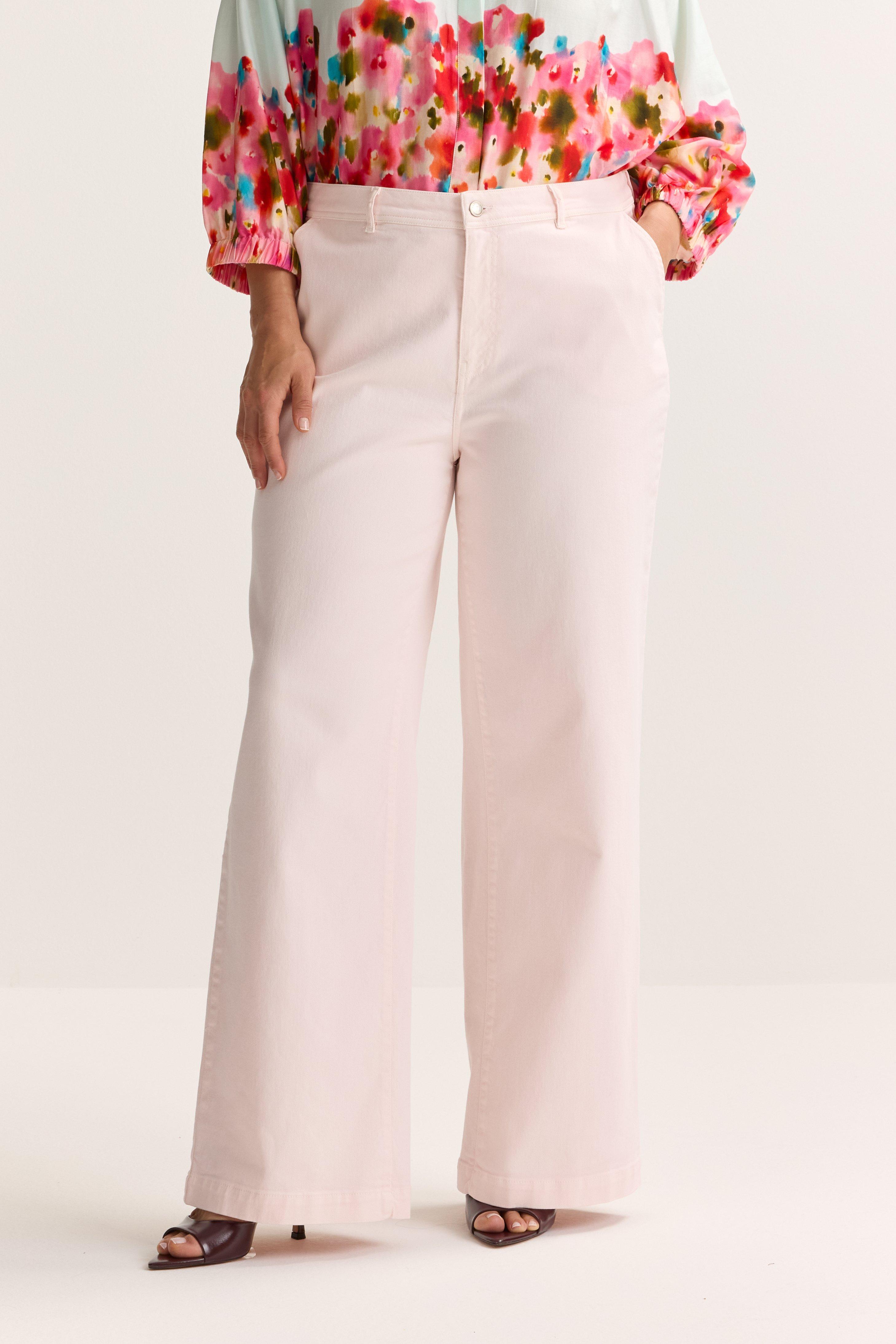 Pantalons - Jeans stretch large &agrave; pinces