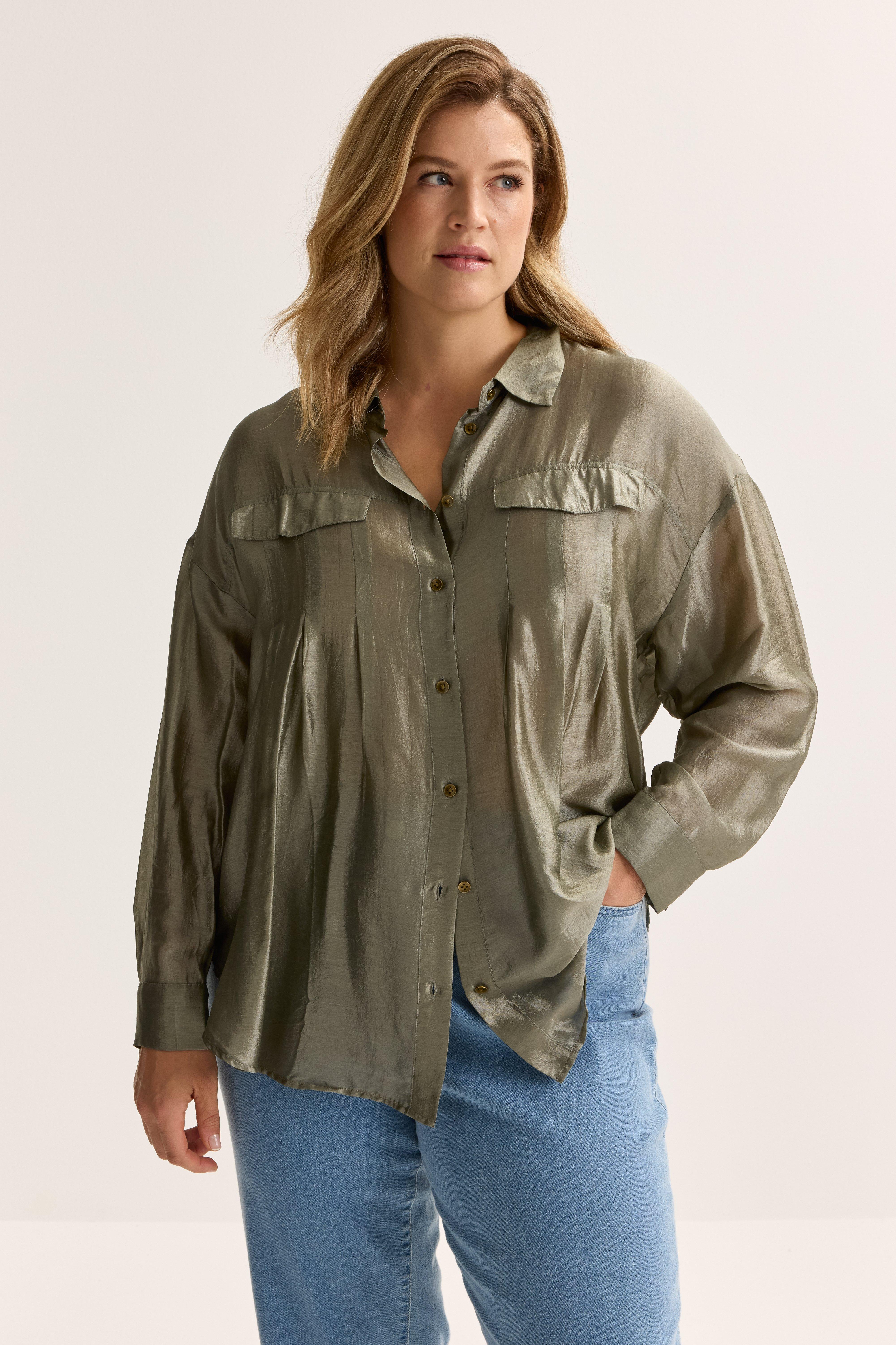 Mayerline Lange Hemdblouse In Cupro