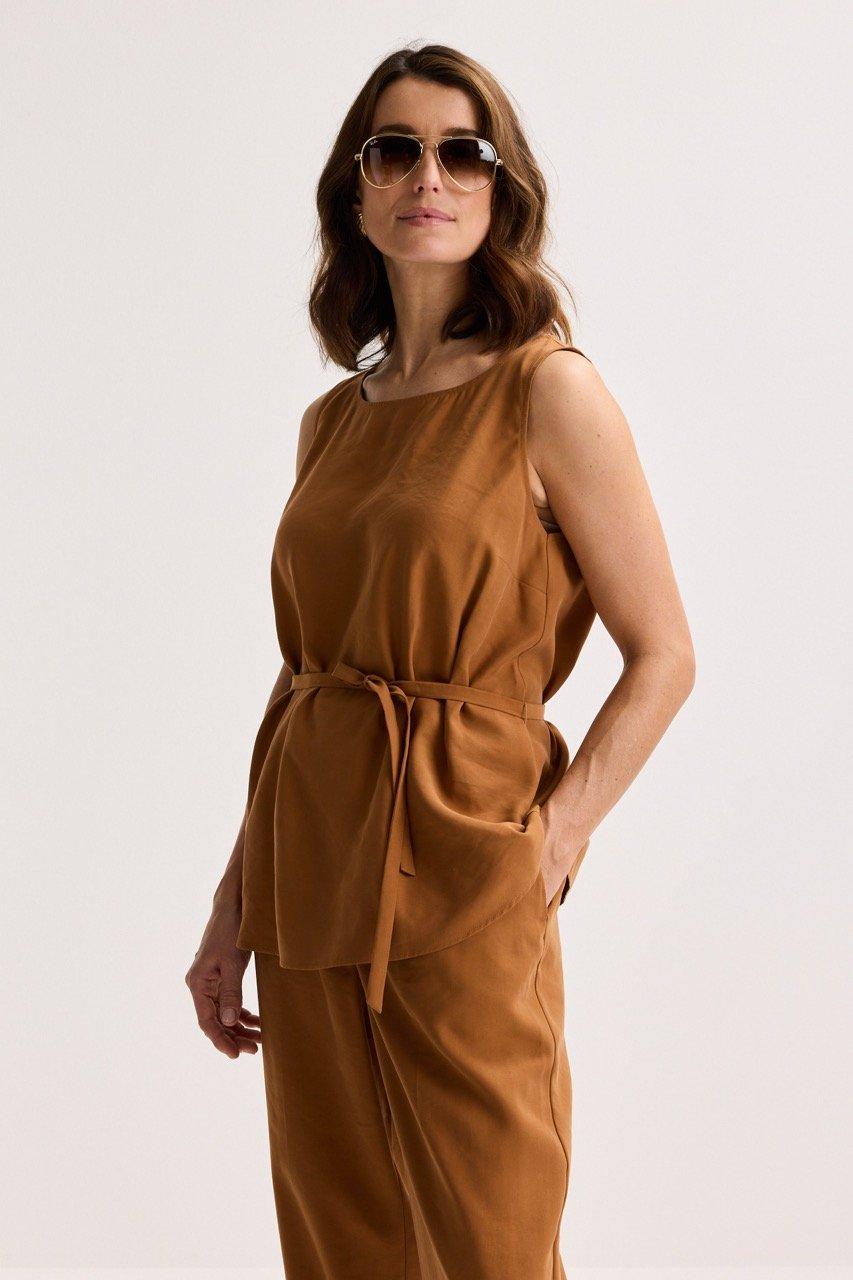 Top long en m&eacute;lange modal