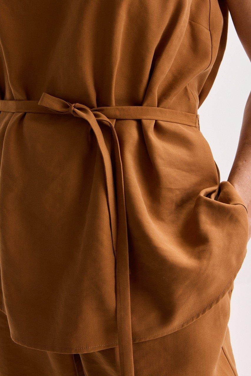 Sweatvest - Top long en m&eacute;lange modal