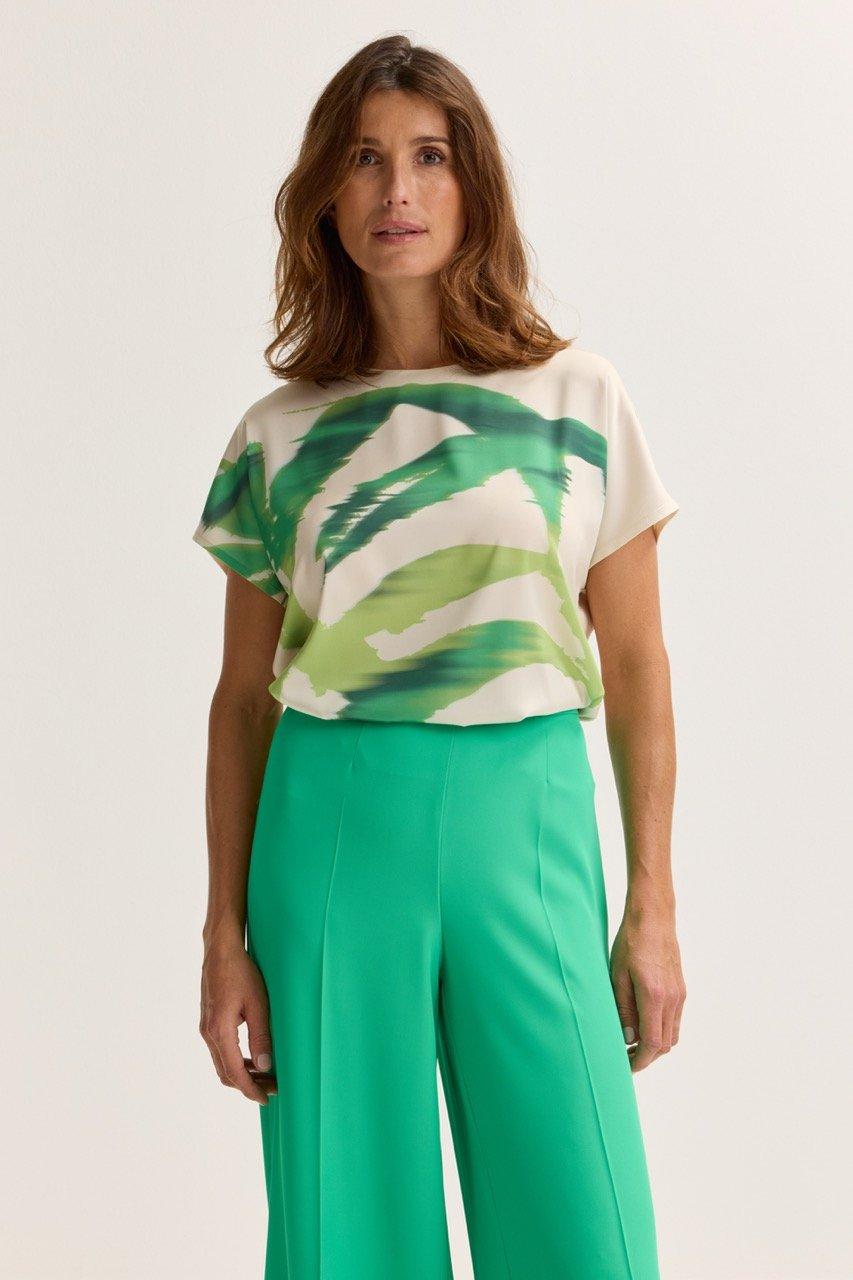 Mayerline T-shirtblouse Met Satijnen Front