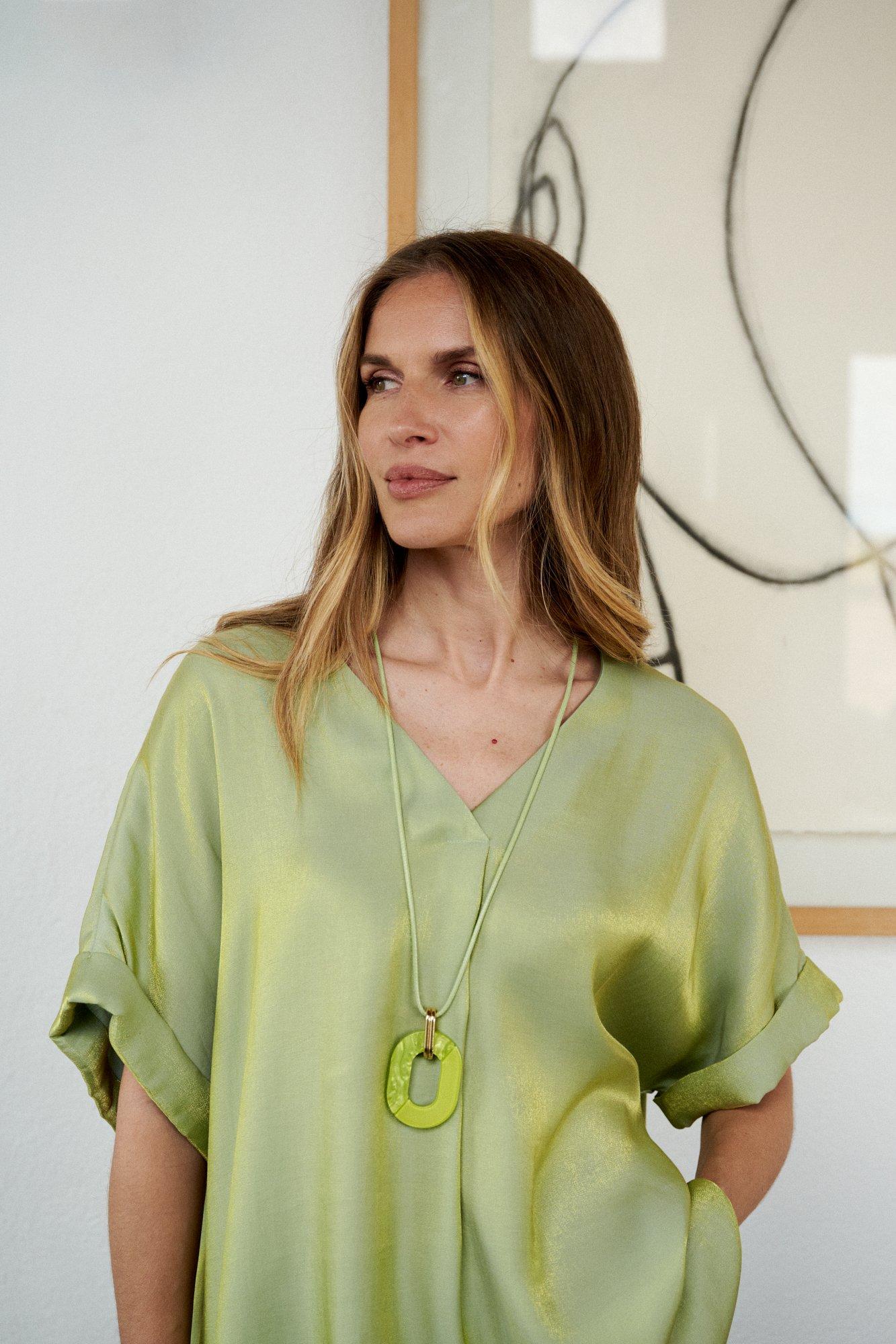 Chemises - Blouse scintillante en satin