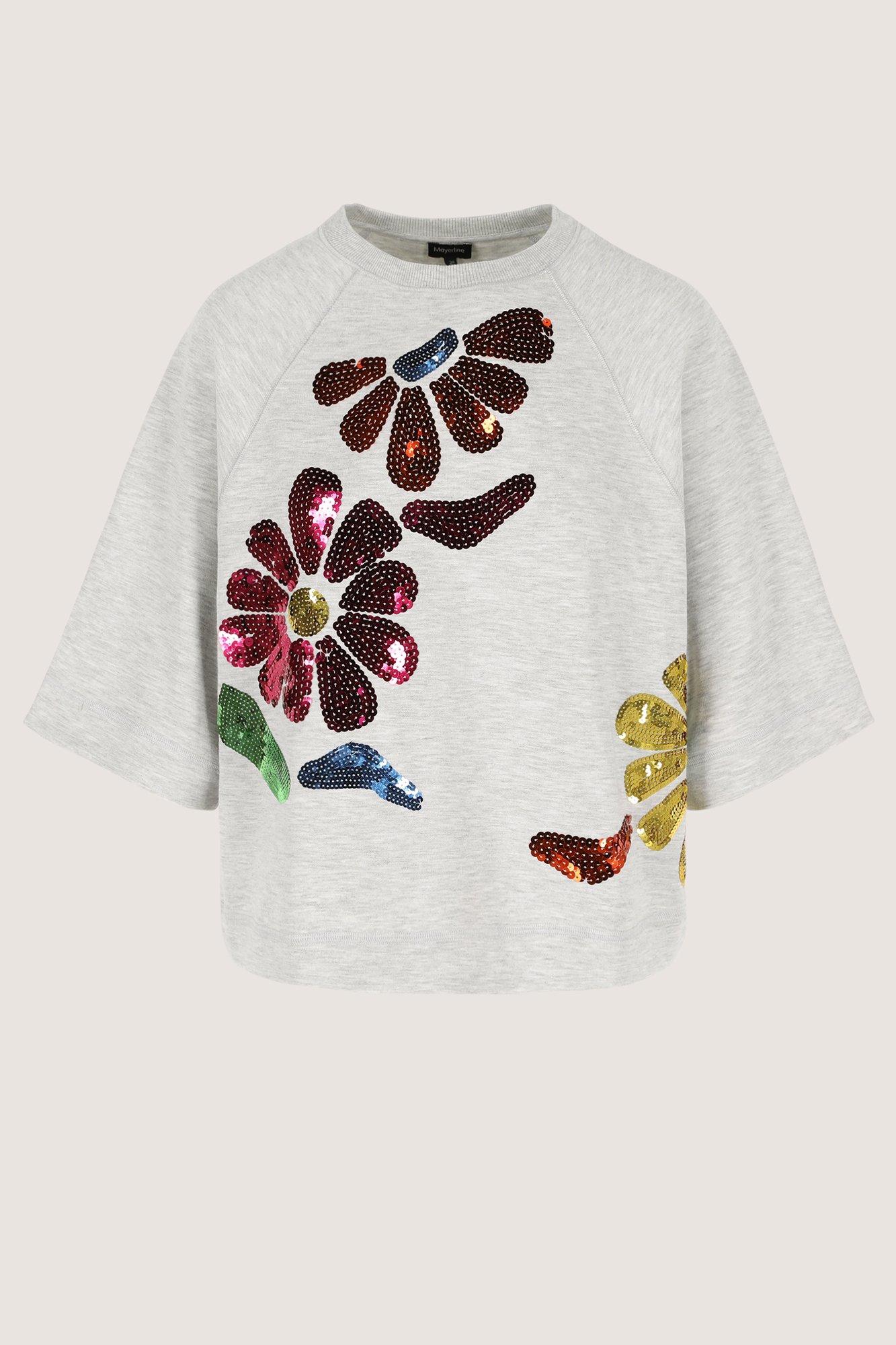 Sweatvest - T-shirt met pailletten