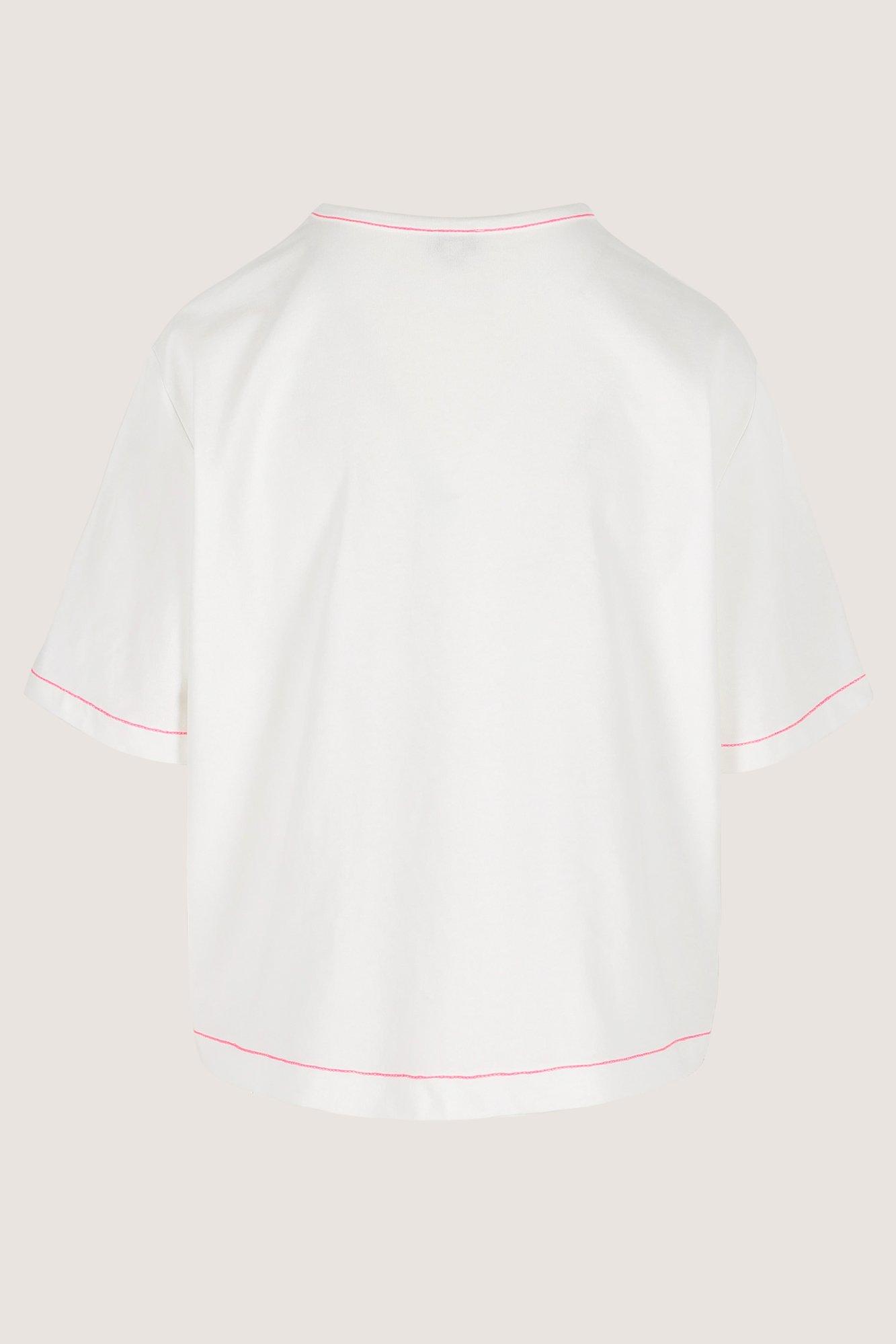 Sweatvest - T-shirt met fluo-stiksels