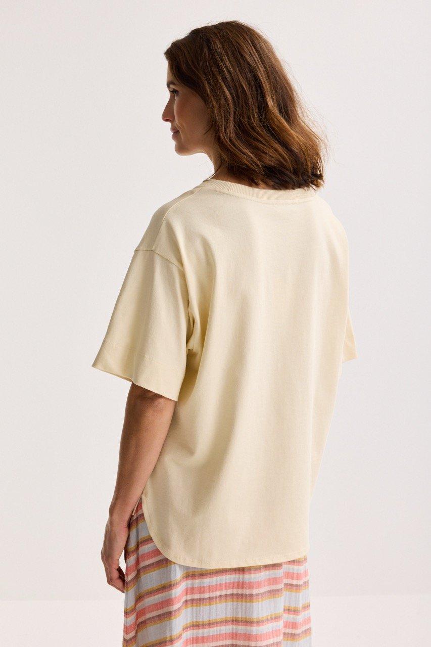 Sweatvest - T-shirt met rozet