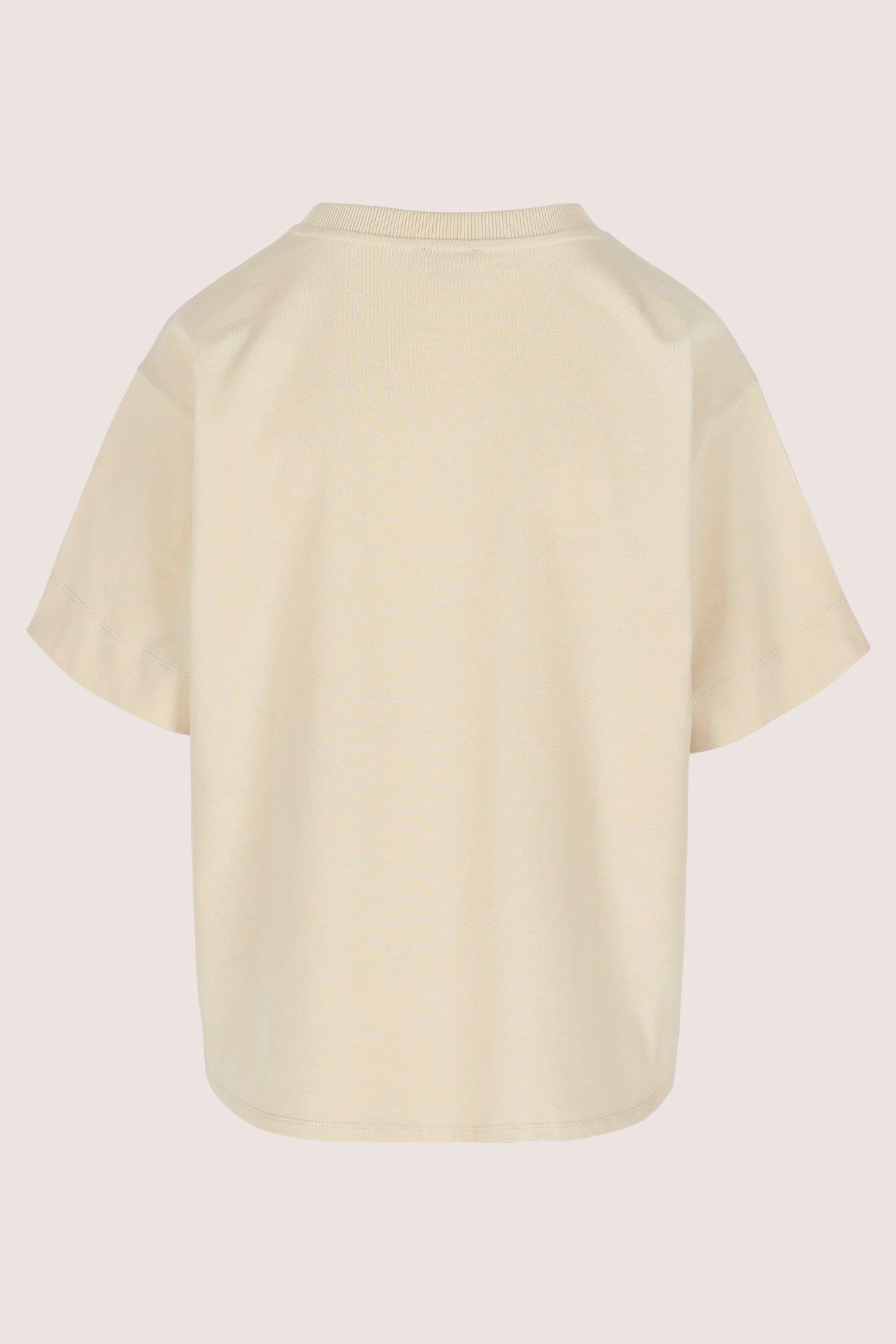 Sweatvest - T-shirt met rozet