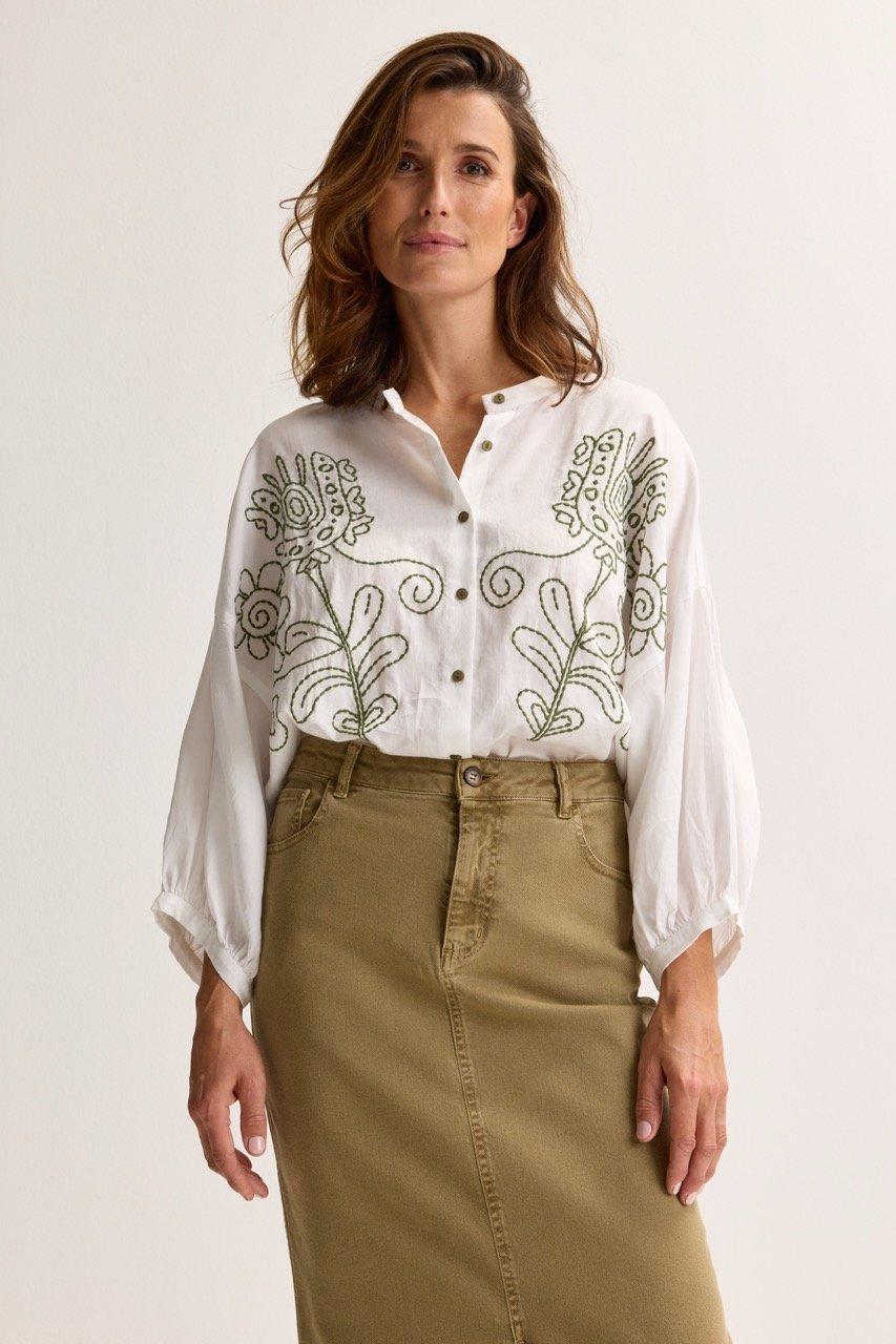 Chemisier brod&eacute;