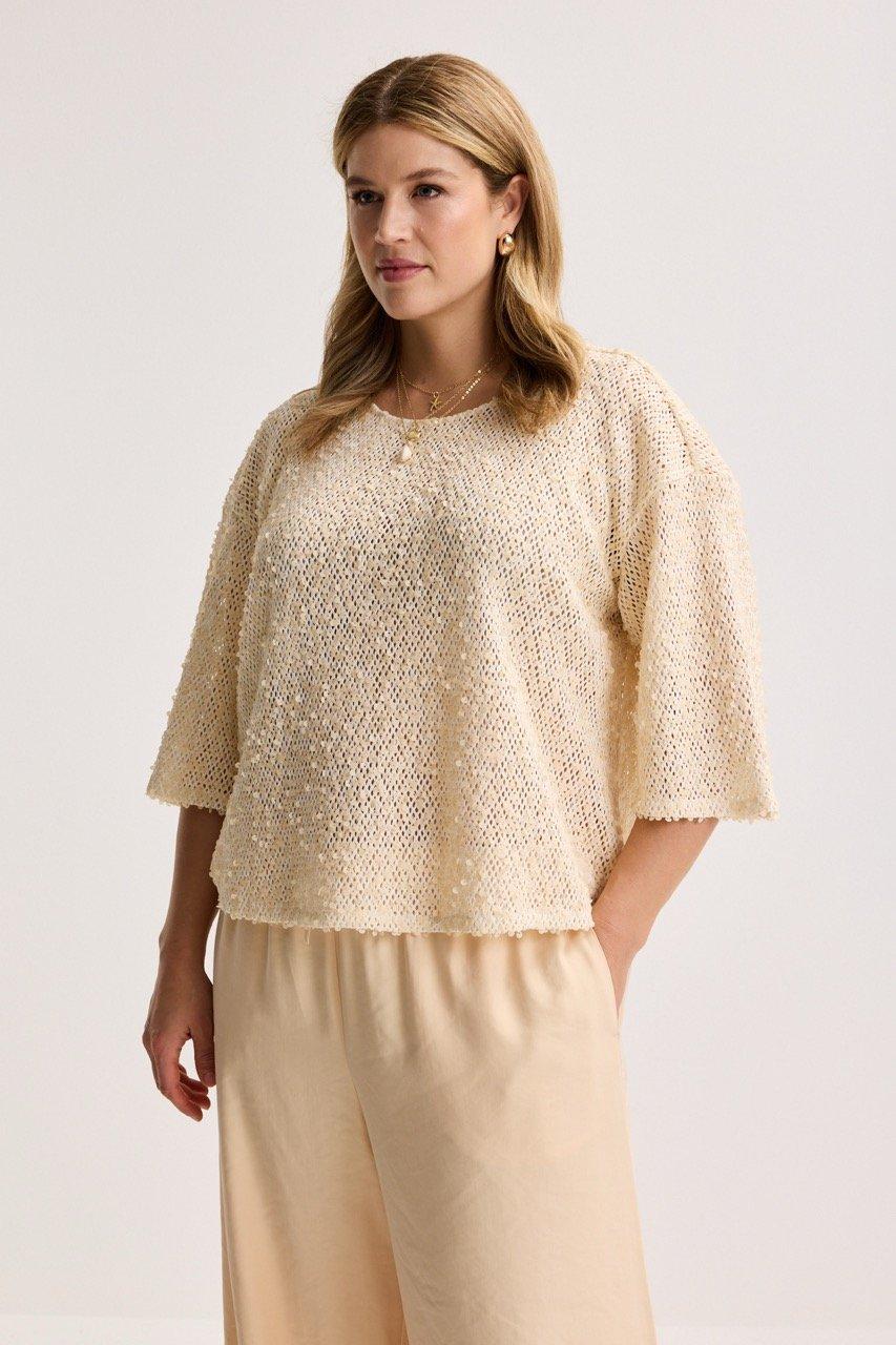 Am&eacute;line Gehaakte Blouse Met Lovertjes