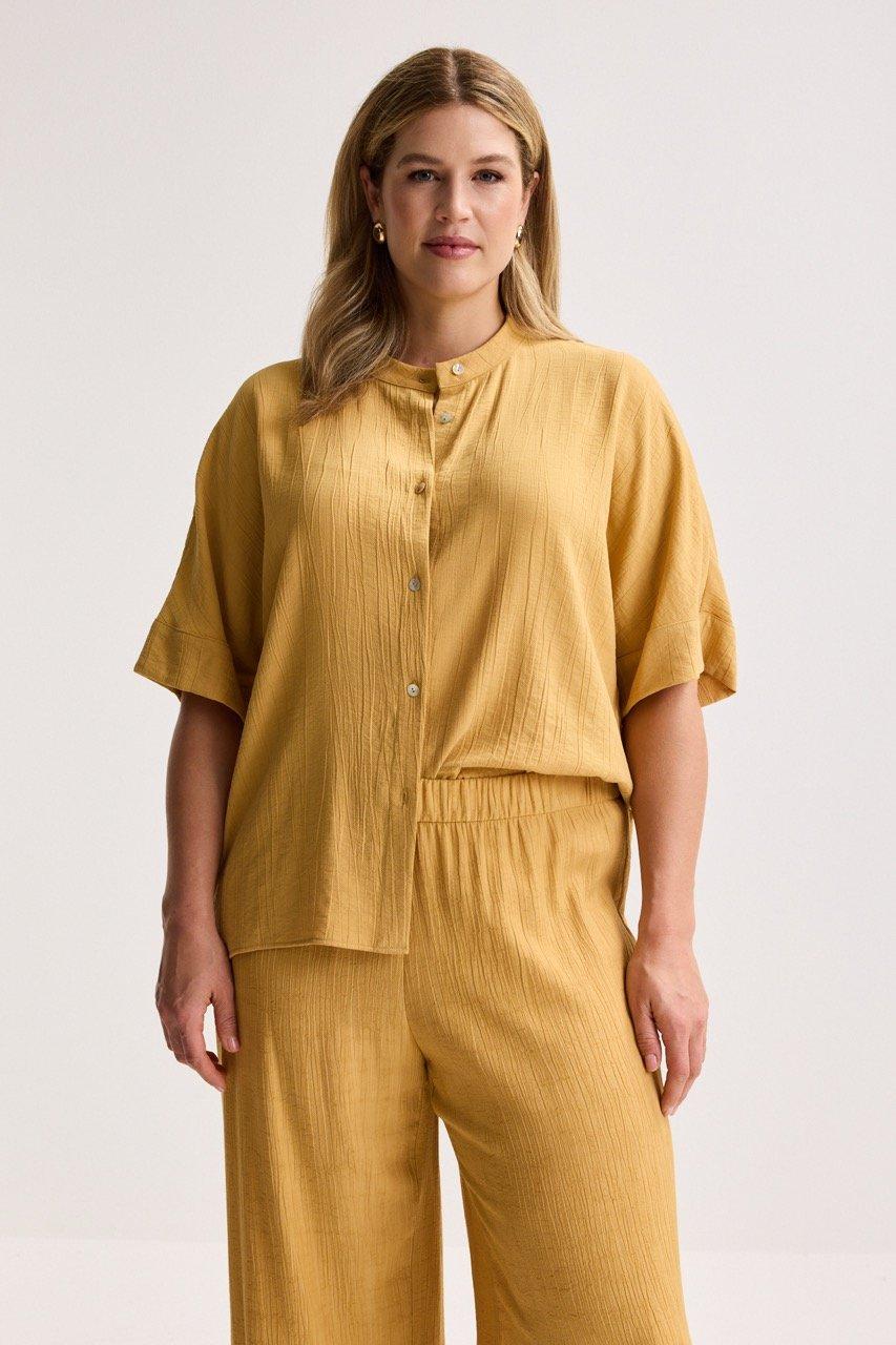 Hemden - Lange tuniek in crinkle stof