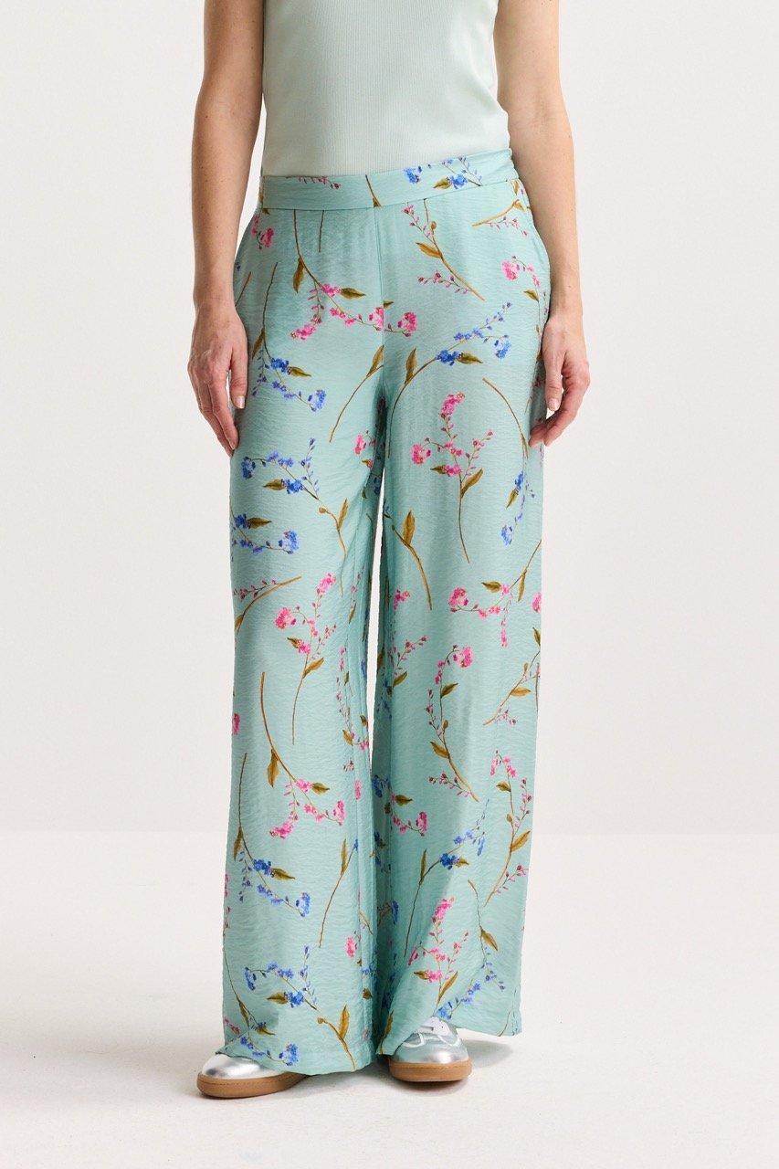 Broeken - Wijde broek met bloemen