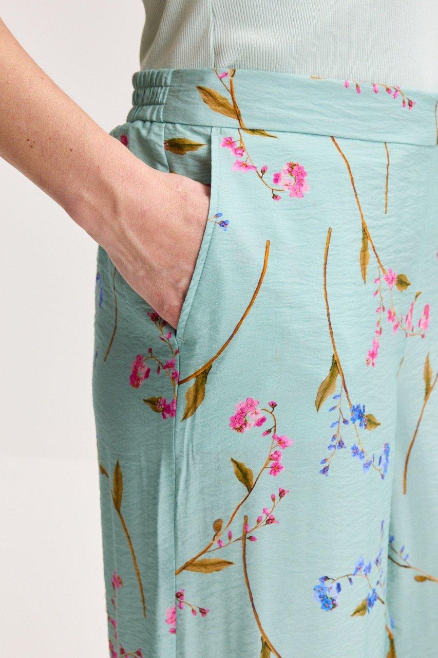 Broeken - Wijde broek met bloemen