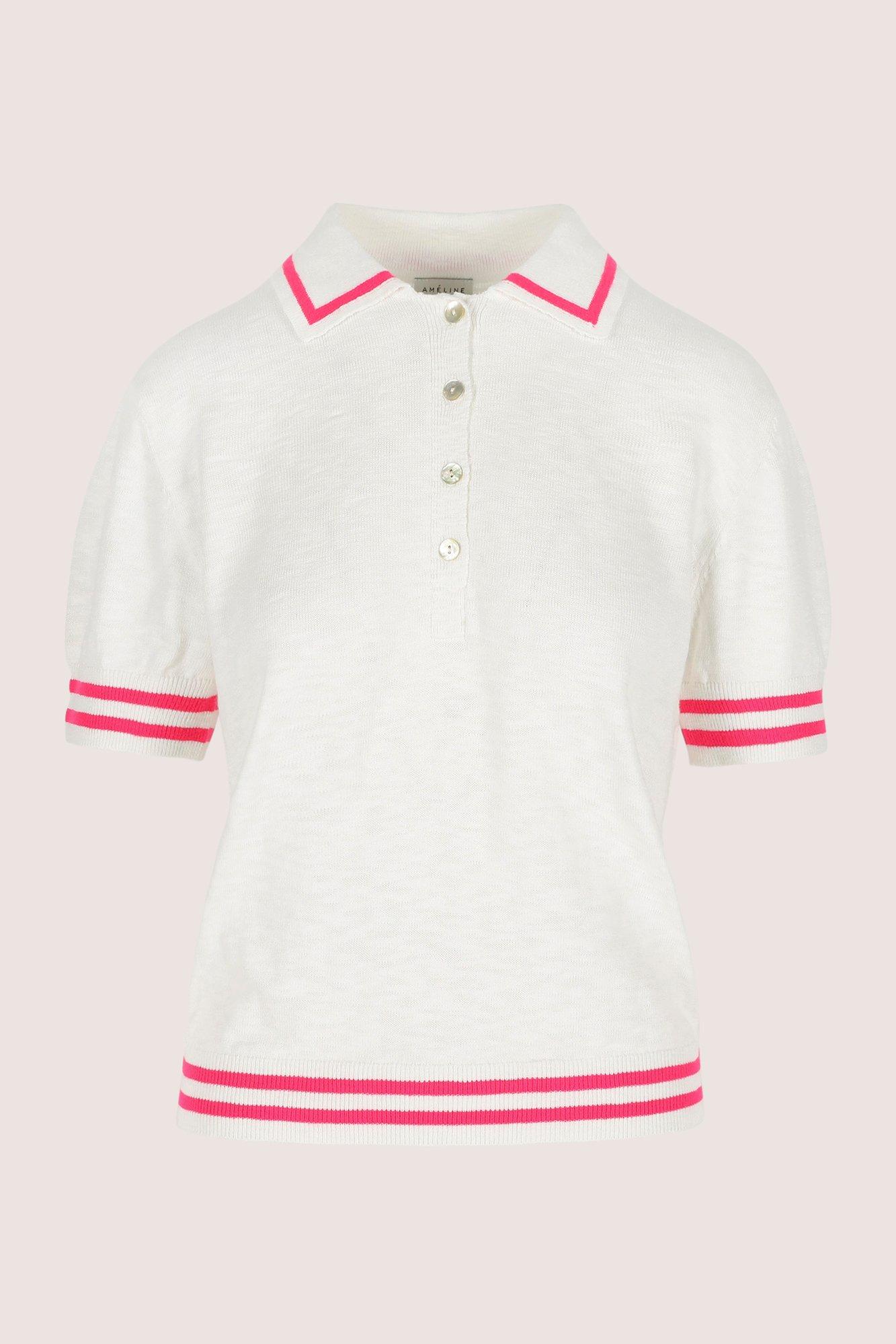 Pulls - Polo &agrave; rayures fluo