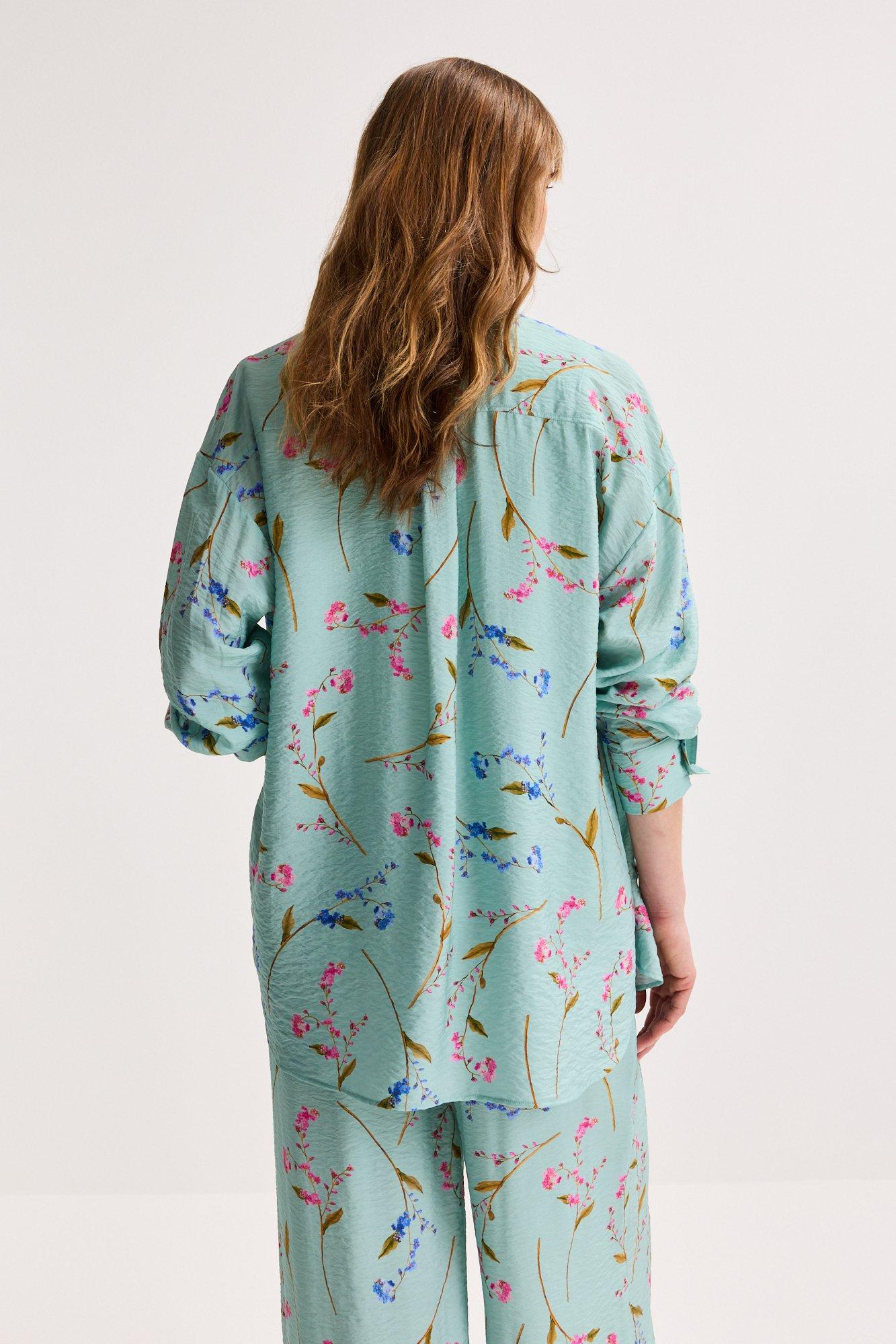 Hemden - Lang hemd met bloemen