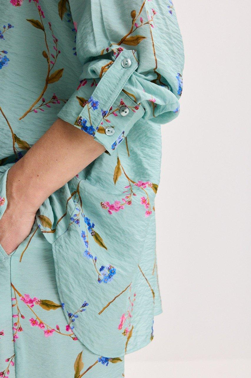 Hemden - Lang hemd met bloemen