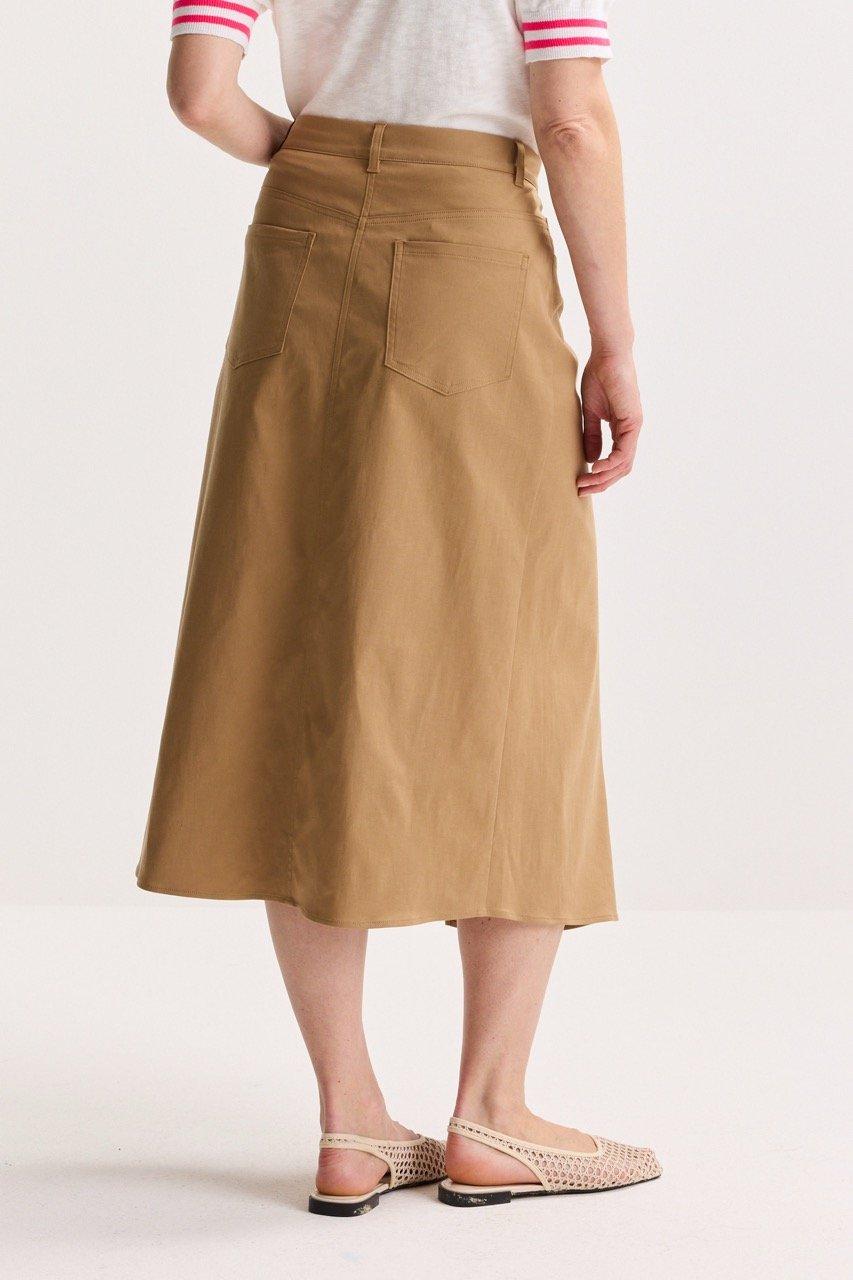 Rokken - Wikkelrok in stretchgabardine