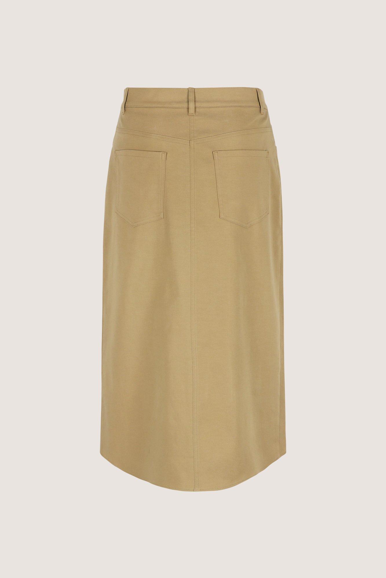 Jupes - Jupe portefeuille en gabardine stretch