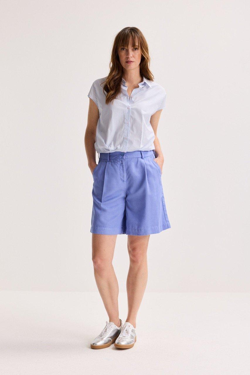 Broeken - short met bandplooien