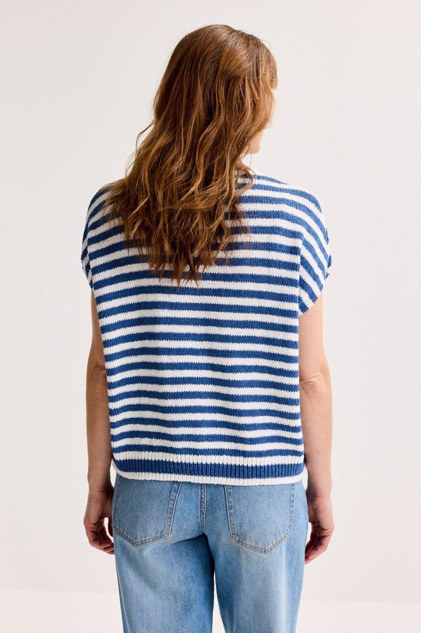 Cardigans - Cardigan ray&eacute; sans manches