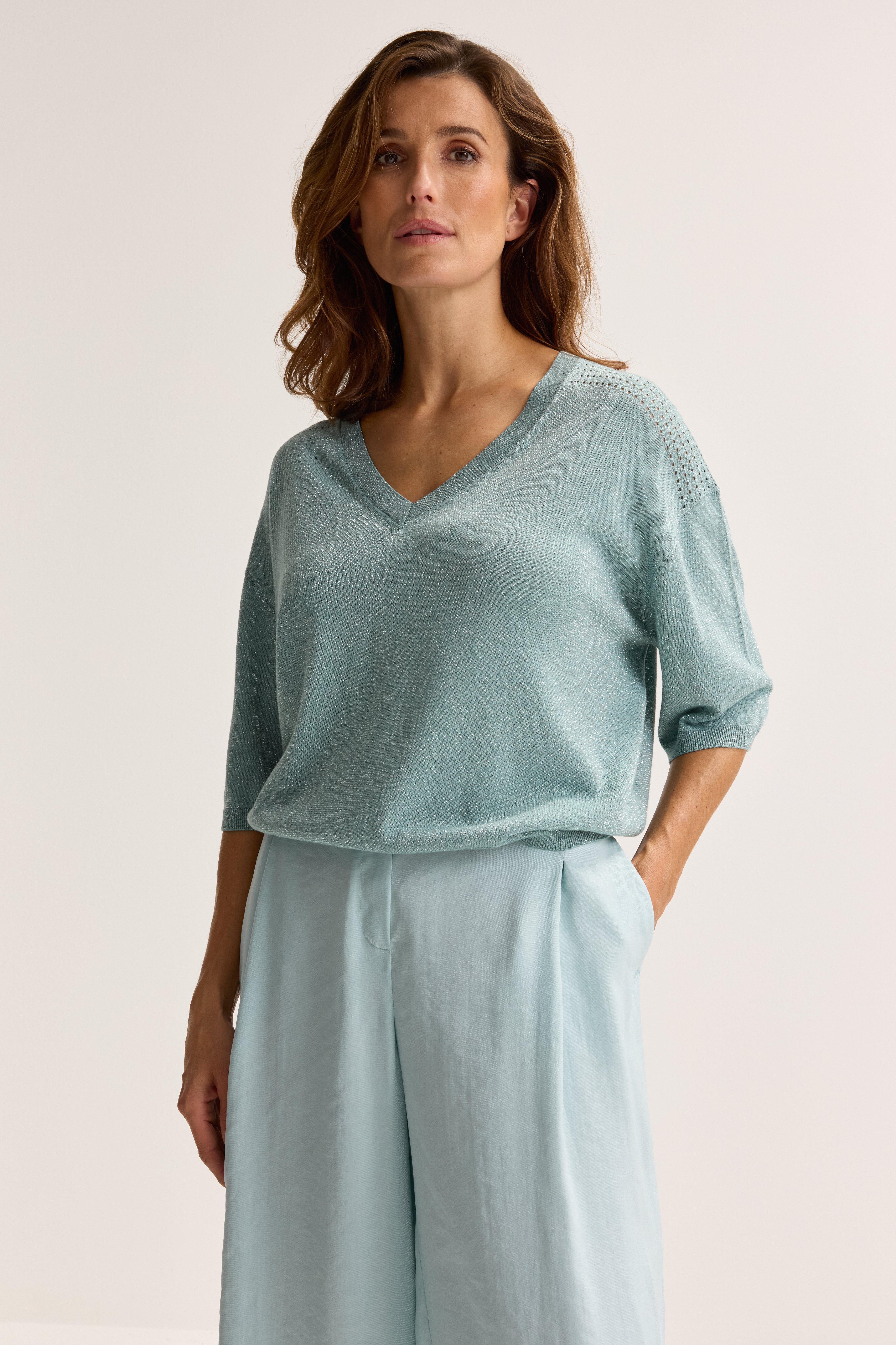 Mayerline V-hals-lurextrui Met Ajour