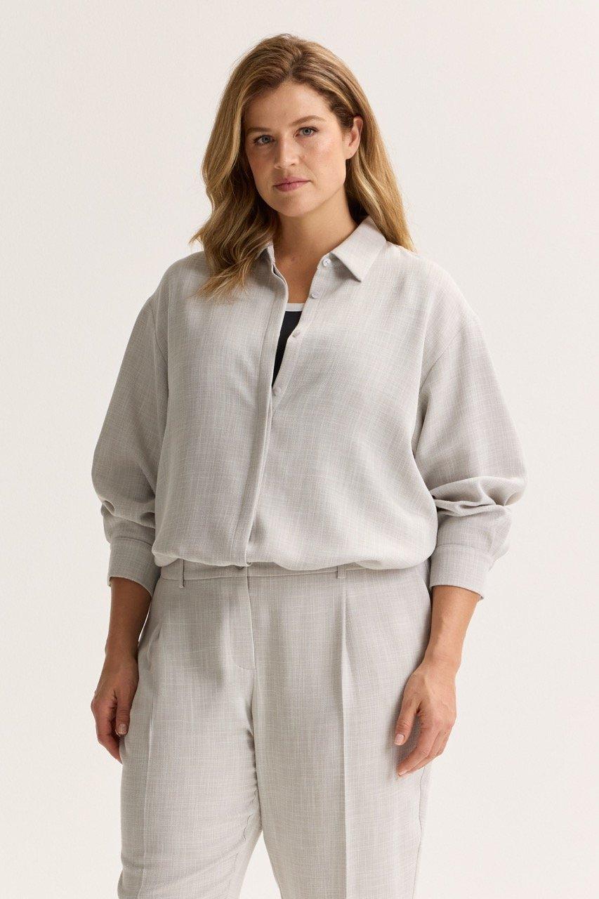 Hemden - Hemdblouse in linnenlook