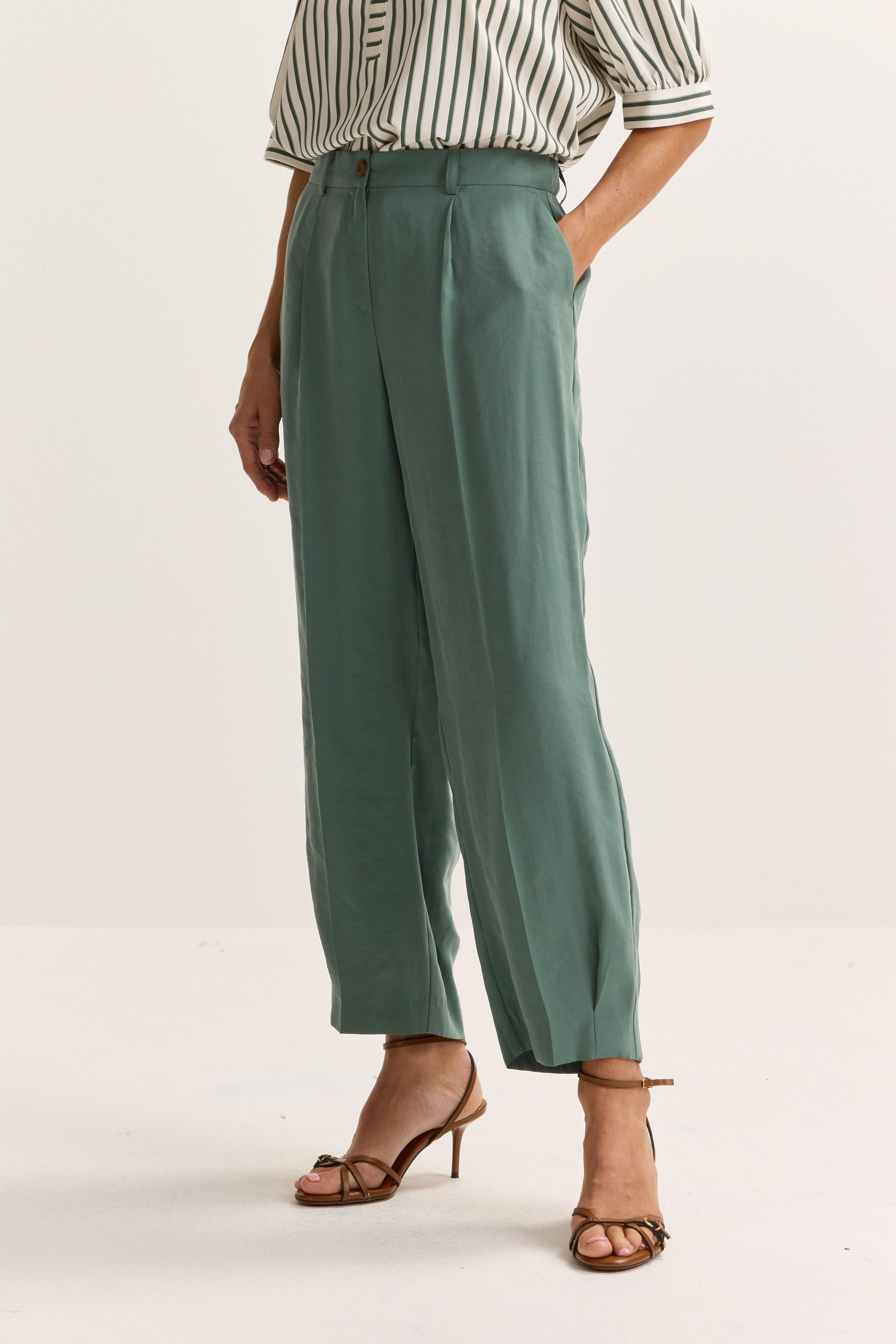 Broeken - Losse broek met bandplooien