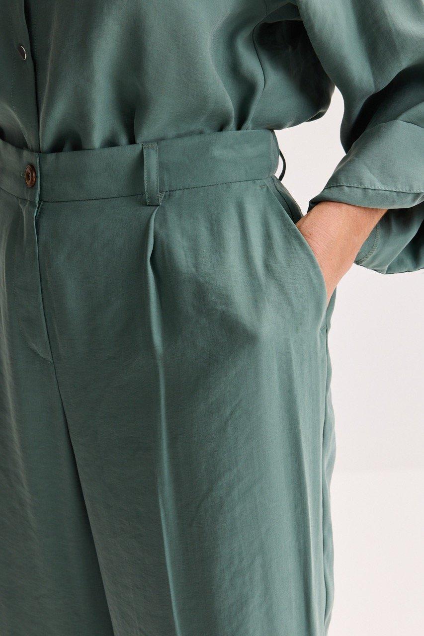 Broeken - Losse broek met bandplooien