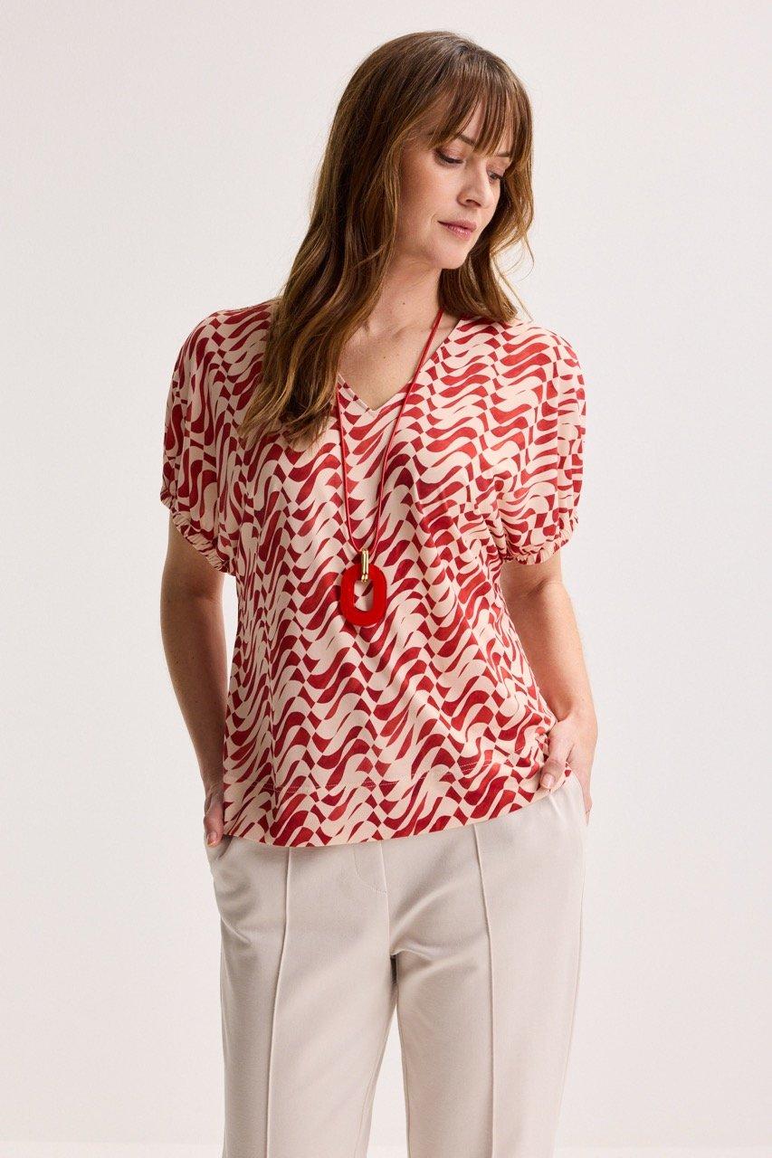 Blouse &agrave; imprim&eacute; graphique