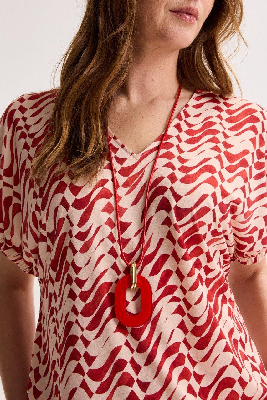 Chemises - Blouse &agrave; imprim&eacute; graphique