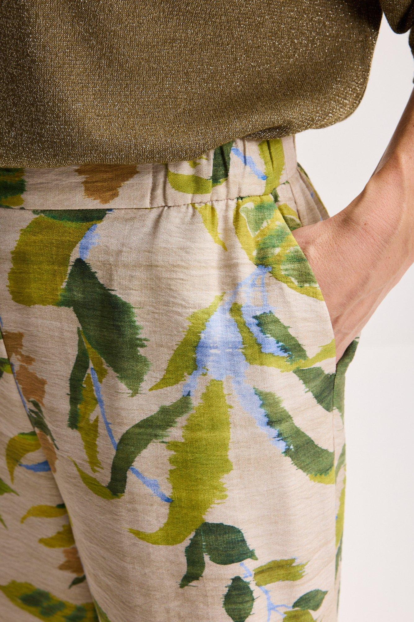 Pantalons - Pantalon flou imprim&eacute;