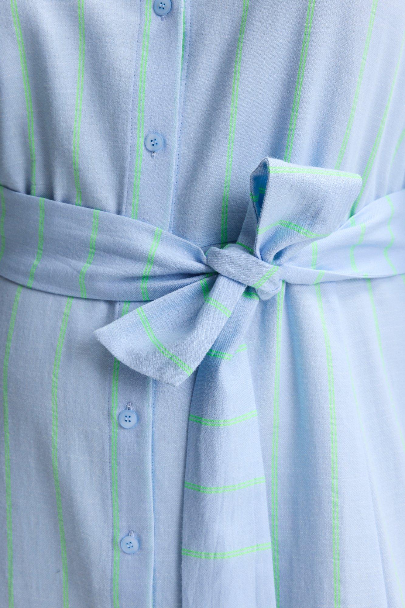 Robes - Robe-chemise &eacute;vas&eacute;e en coton