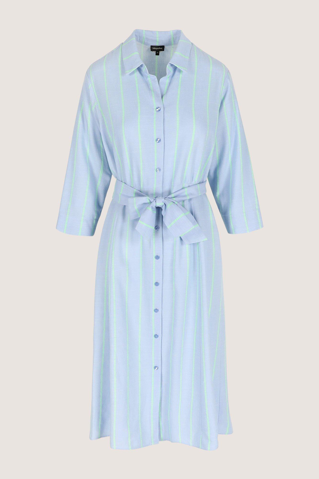 Robes - Robe-chemise &eacute;vas&eacute;e en coton