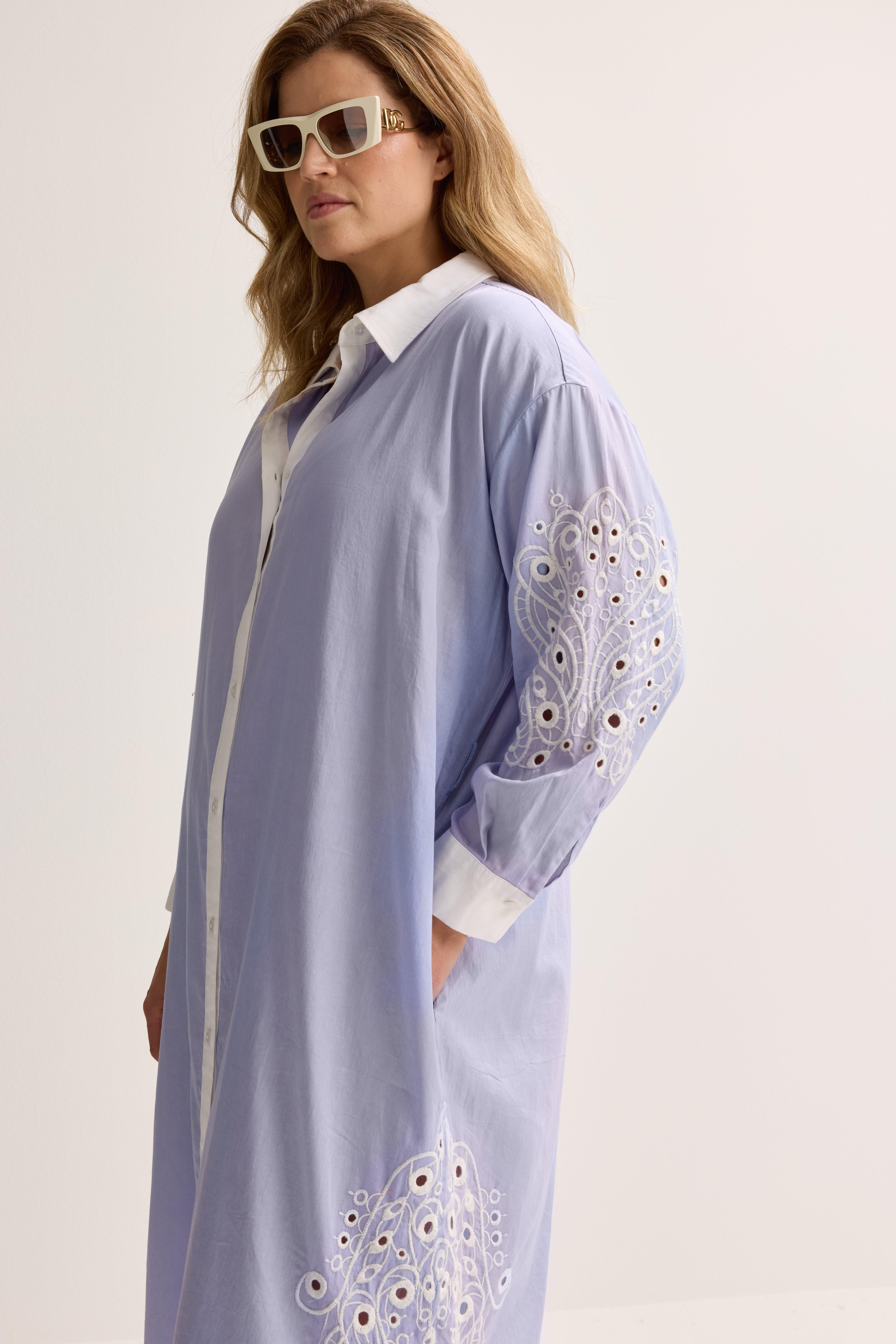 Robes - Robe-chemise brod&eacute;e